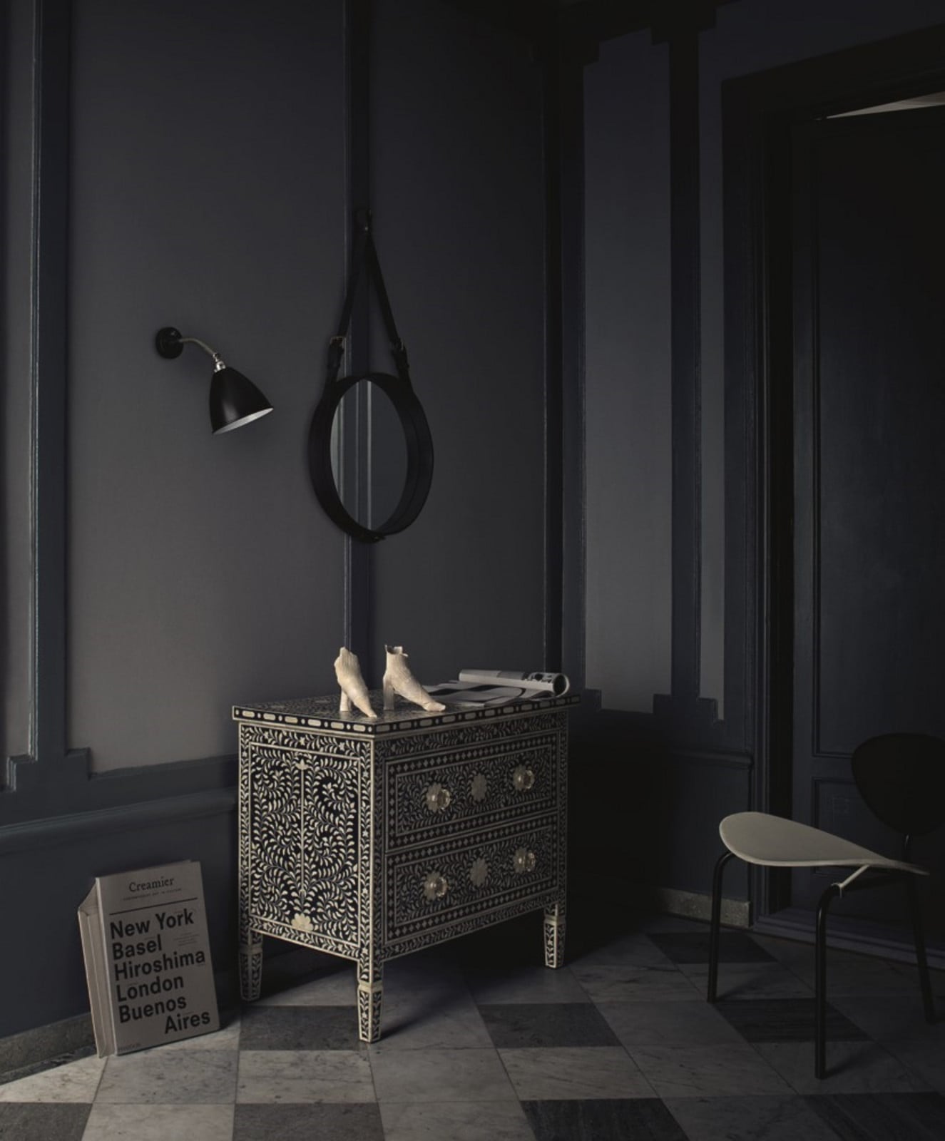Bestlite BL7 væglampe Ø16 krom/porcelæn GUBI - Stue - Design - Med én lyskilde