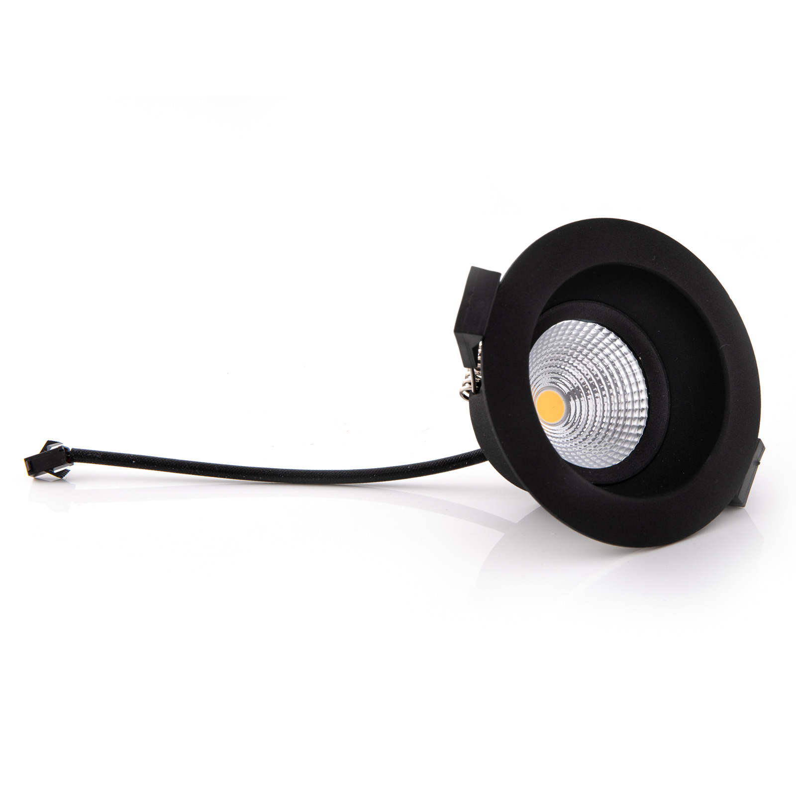 SLC One Soft LED padziļinājumā iebūvēts prožektors melns 2700K