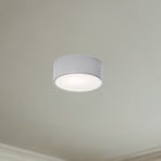 Cleo ceiling light, Ø 20 cm, IP54, grey, metal, E27