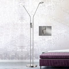 Lampa stojąca LED Dent, CCT, 2-punktowa, nikiel