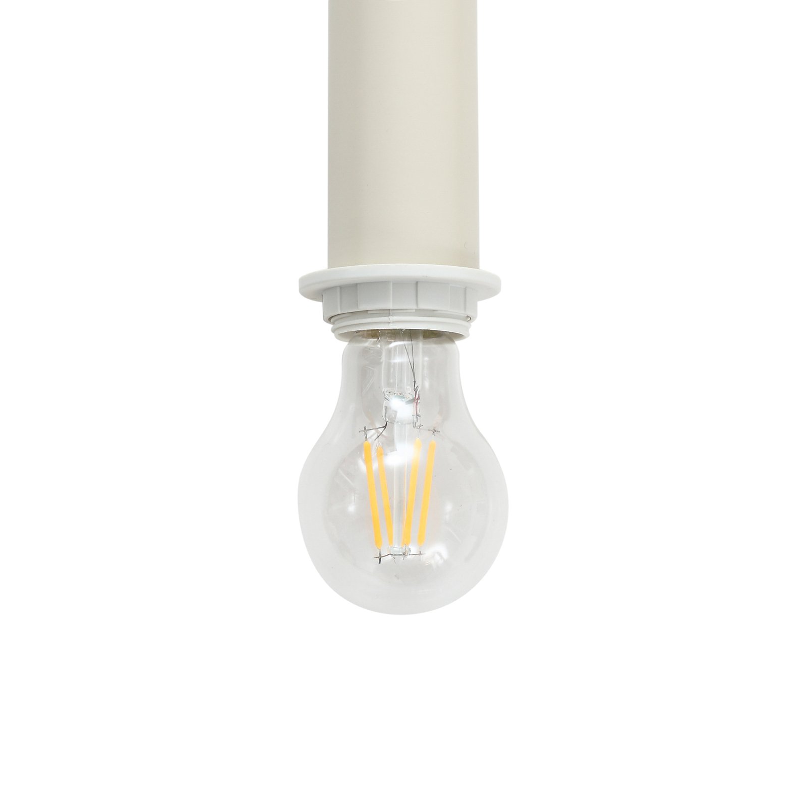 Lindby hanglamp Ovelia, beige, 4-lamps, ijzer, E27