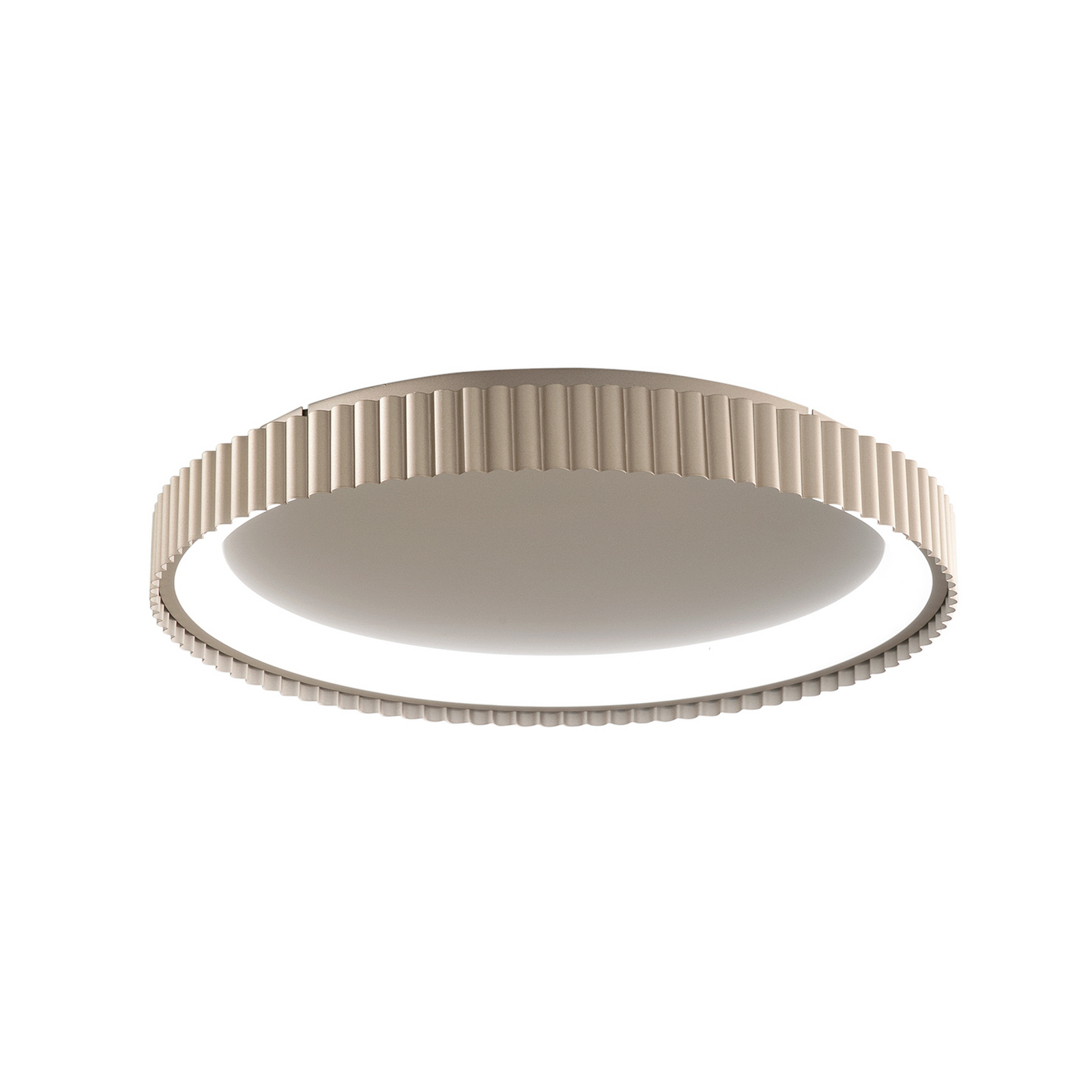 stropné LED svetlo Niike, zlatá farba, Ø 50 cm, kov, CCT