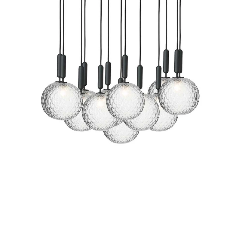 Nuura – Miira 13 Ljuskrona Large Rock Grey/Optic Clear