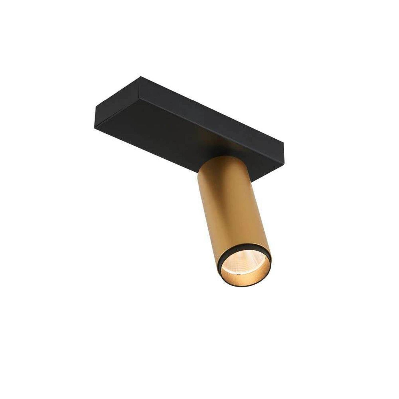 LOOM DESIGN LED-Deckenleuchte X-Beam, 1-flg., schwarz/gold günstig online kaufen