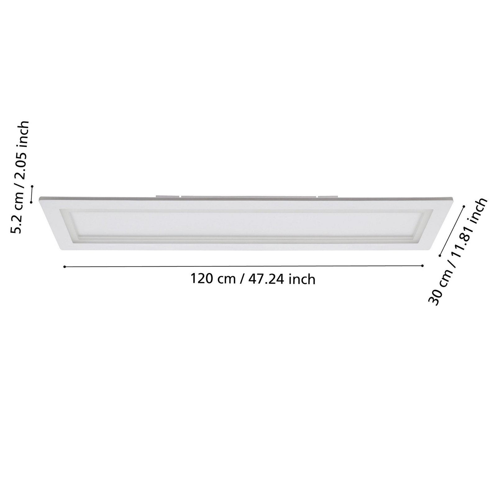 EGLO connect LED-Deckenlampe Padrogiano-Z 1-fl., 120 x 30 cm