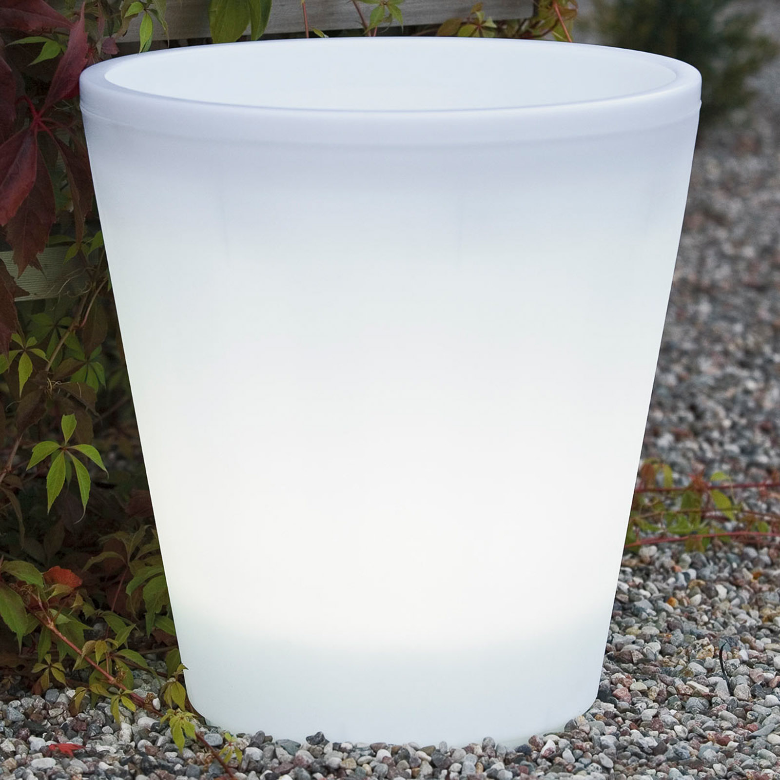 LED-Blumentopf Assisi beleuchtet