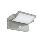 Applique da esterni LED Sherin, sensore, grigia, orientabile - Lindby