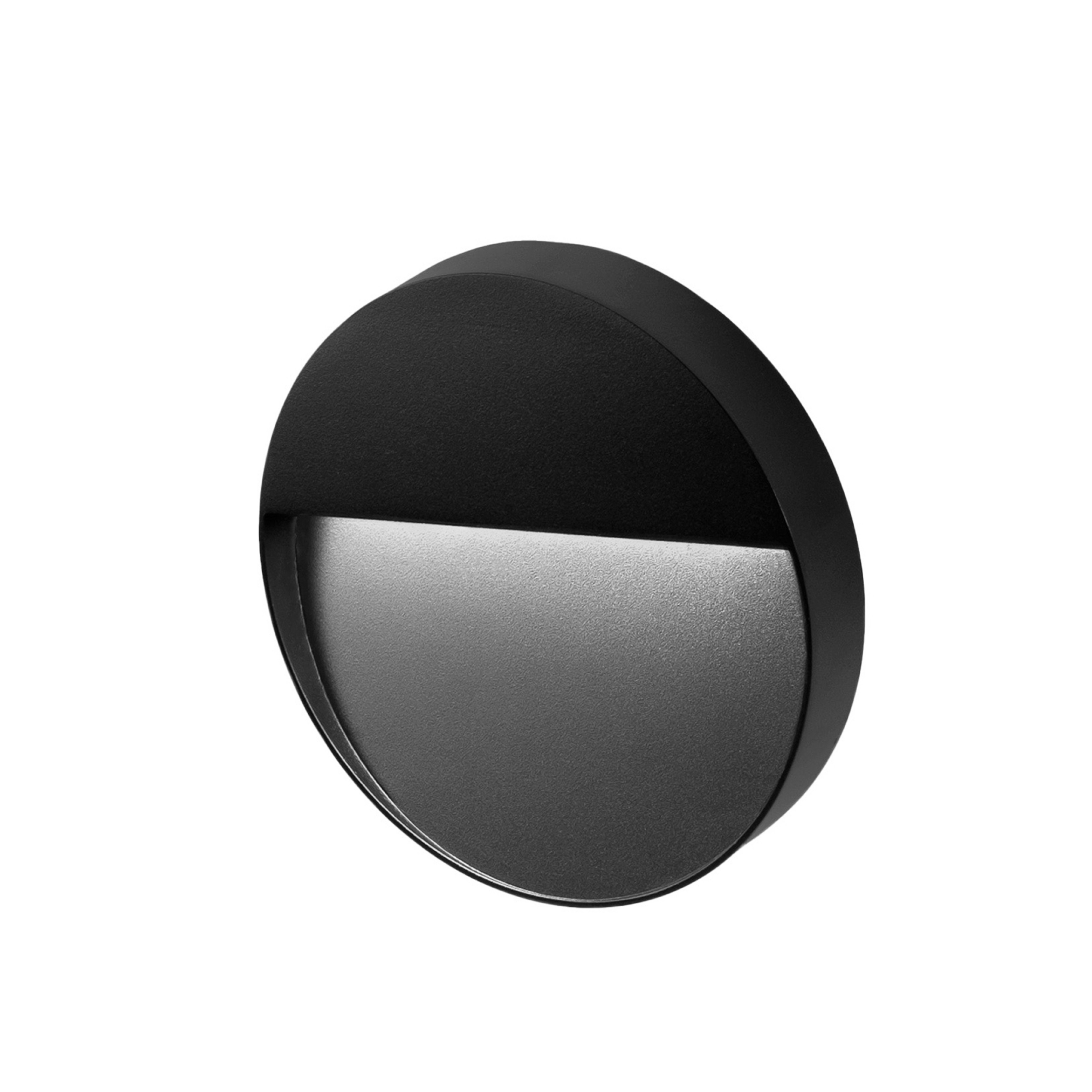 Egger DLS Kinkiet zewnętrzny Vigo XL czarny Ø 20 cm aluminium 3,000 K