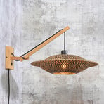 GOOD & MOJO Bali wall lamp 1 arm, natural frame