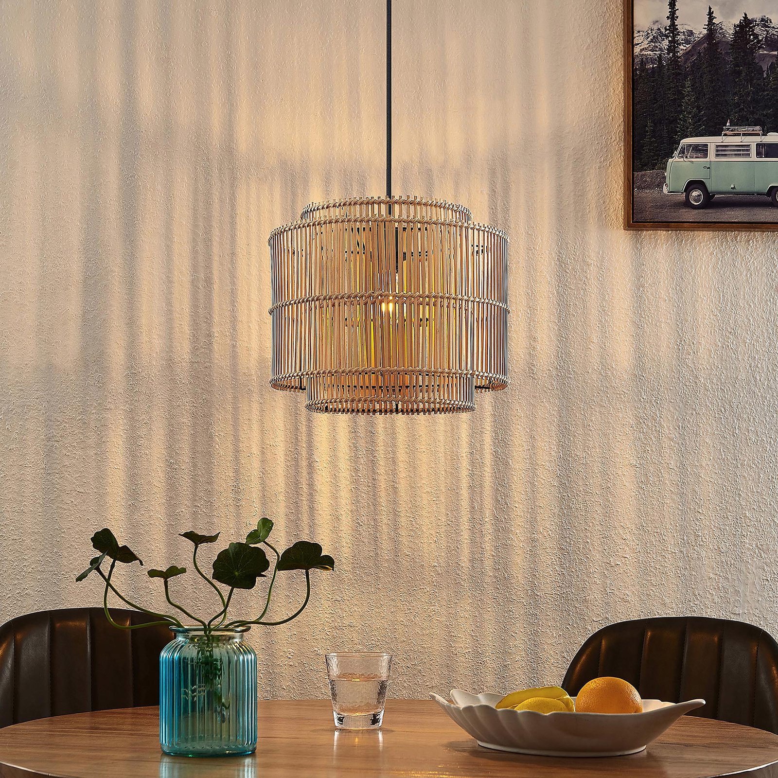 Bridga Pendant Bamboo - Lindby