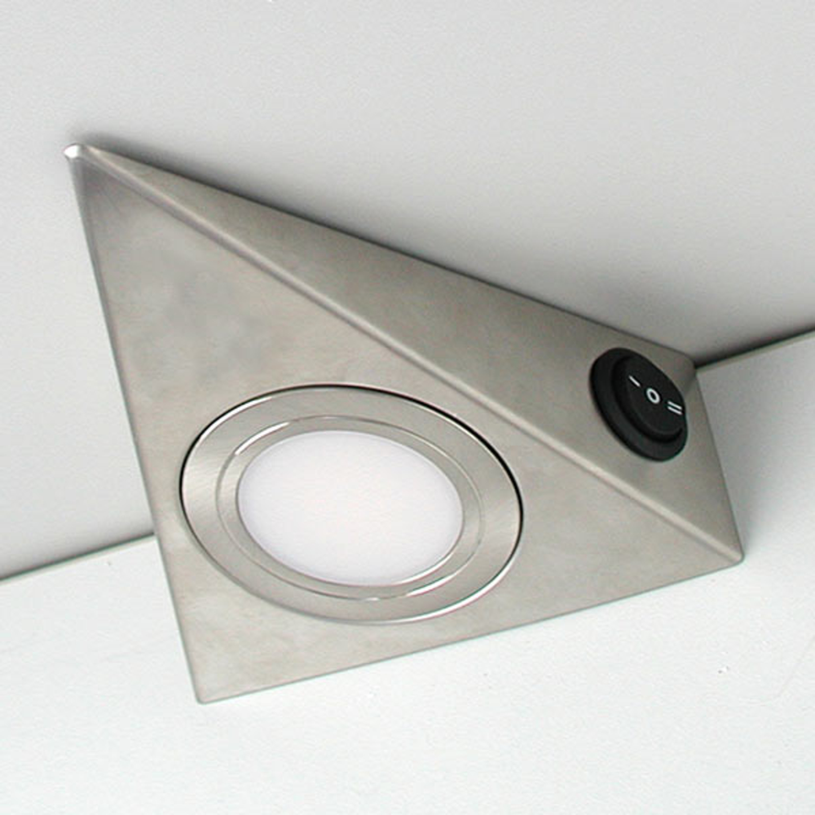 Set LED Unterbaustrahler dreieckig mit Schalter Unterbauleuchte Küchenlampe weiß 