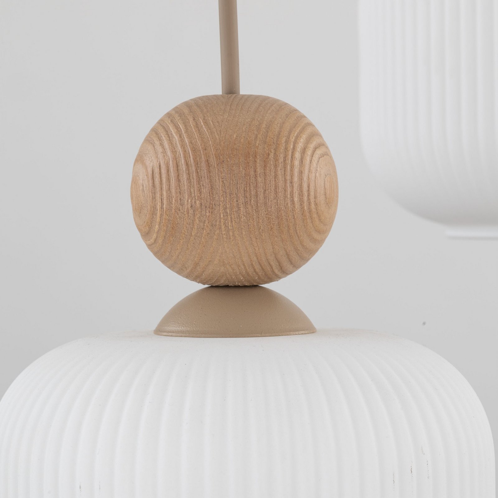 Suspension Ballo, à 3 lampes, blanc, verre, Ø 35 cm Suspension Ballo, à 3 lampes, blanc, verre, Ø 35 cm