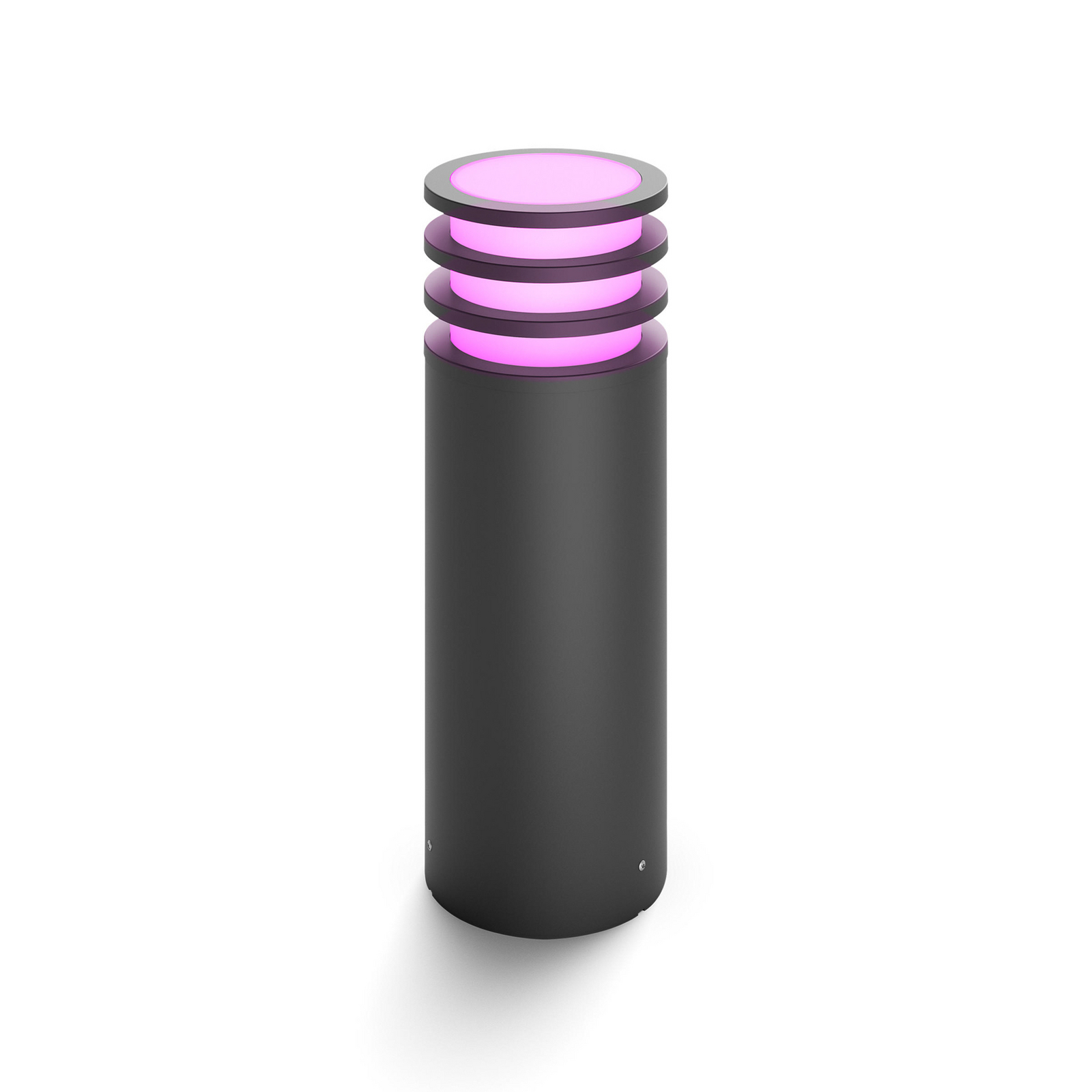 Lampa cokołowa LED Philips Hue Lucca, czarna, RGBW smart, IP44