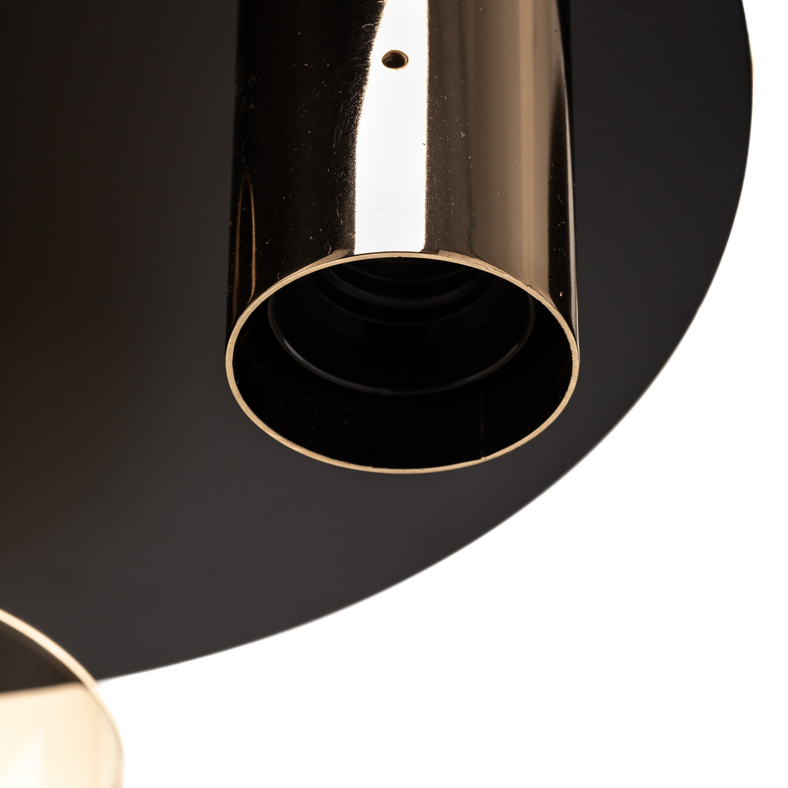 Plafondlamp Atman, 3-lamps, zwart/goud