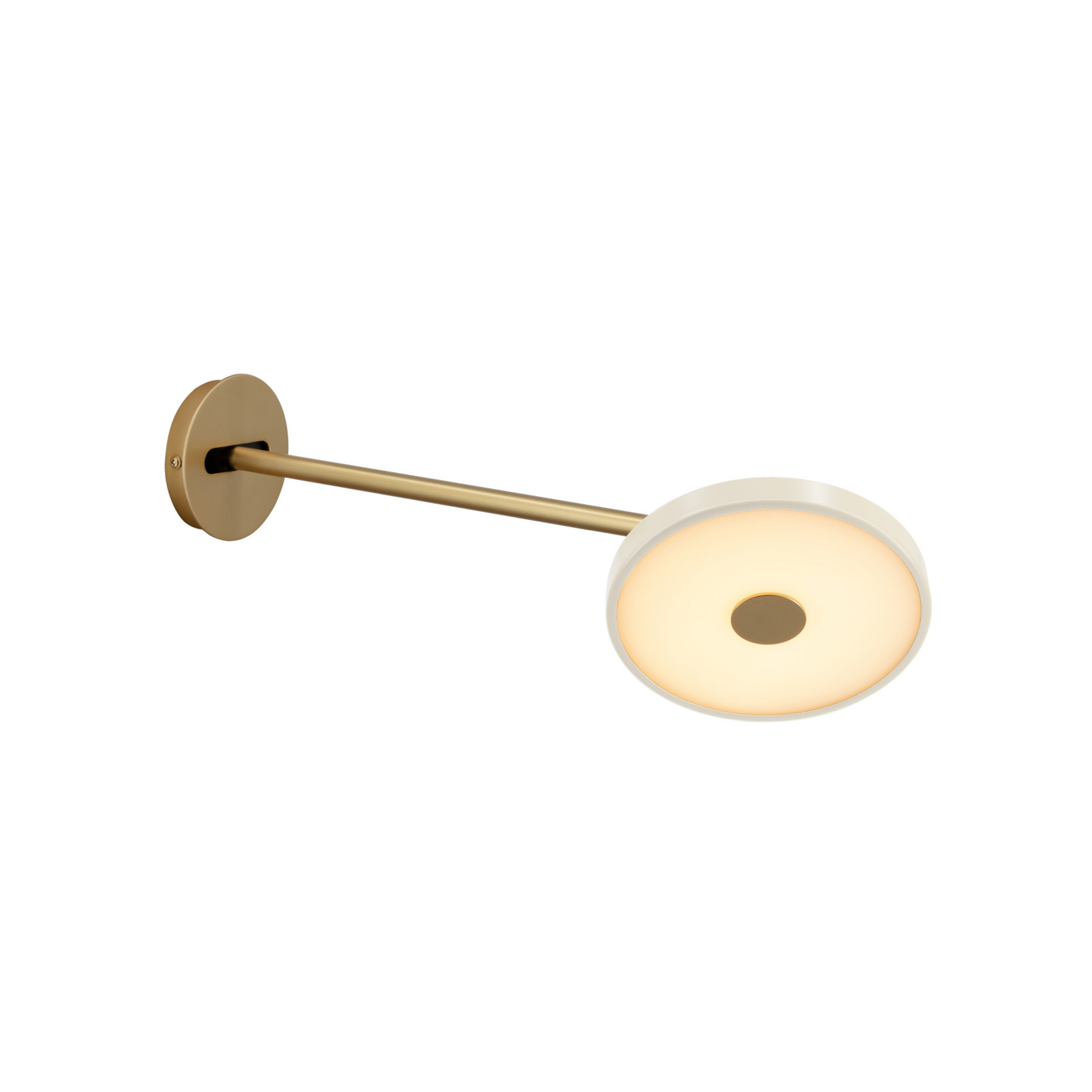 Applique murale Asteria Long LED, blanc/laiton, prise - UMAGE