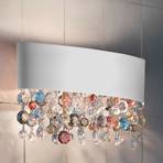 Стенно осветление Ola OV 50 бяло/цветни студени кристали