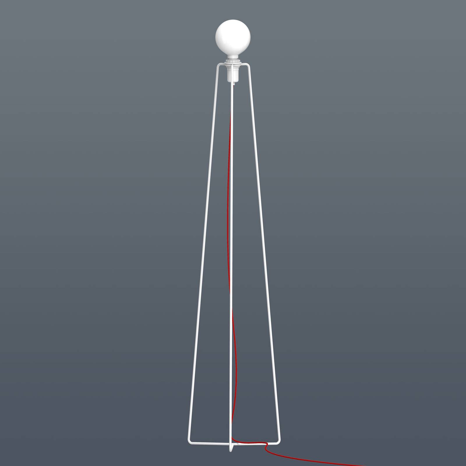 Grupa model m3 led állólámpa fehér, kábel piros
