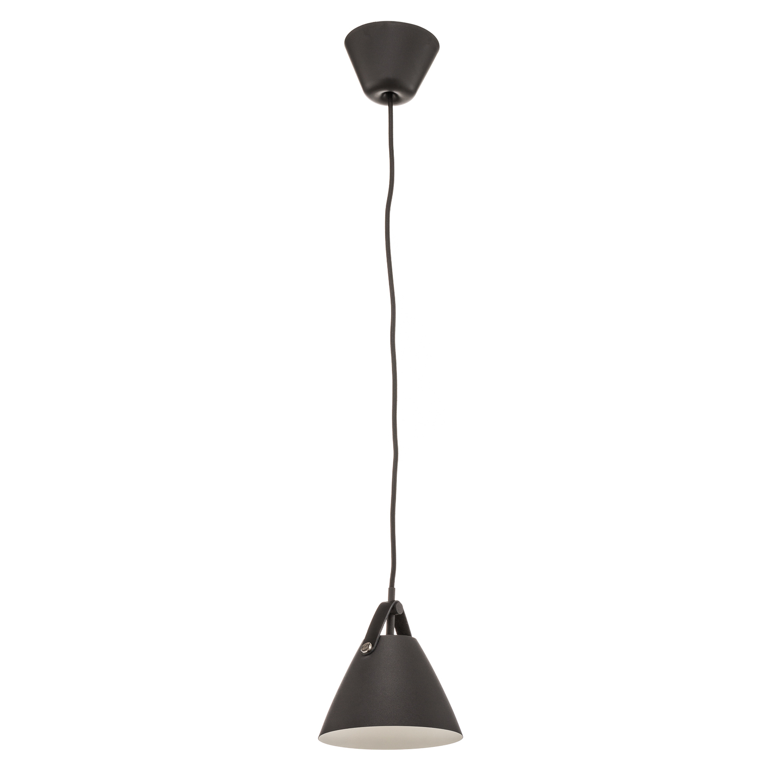 Lampa wisząca Strap, Ø 16,5 cm, czarna