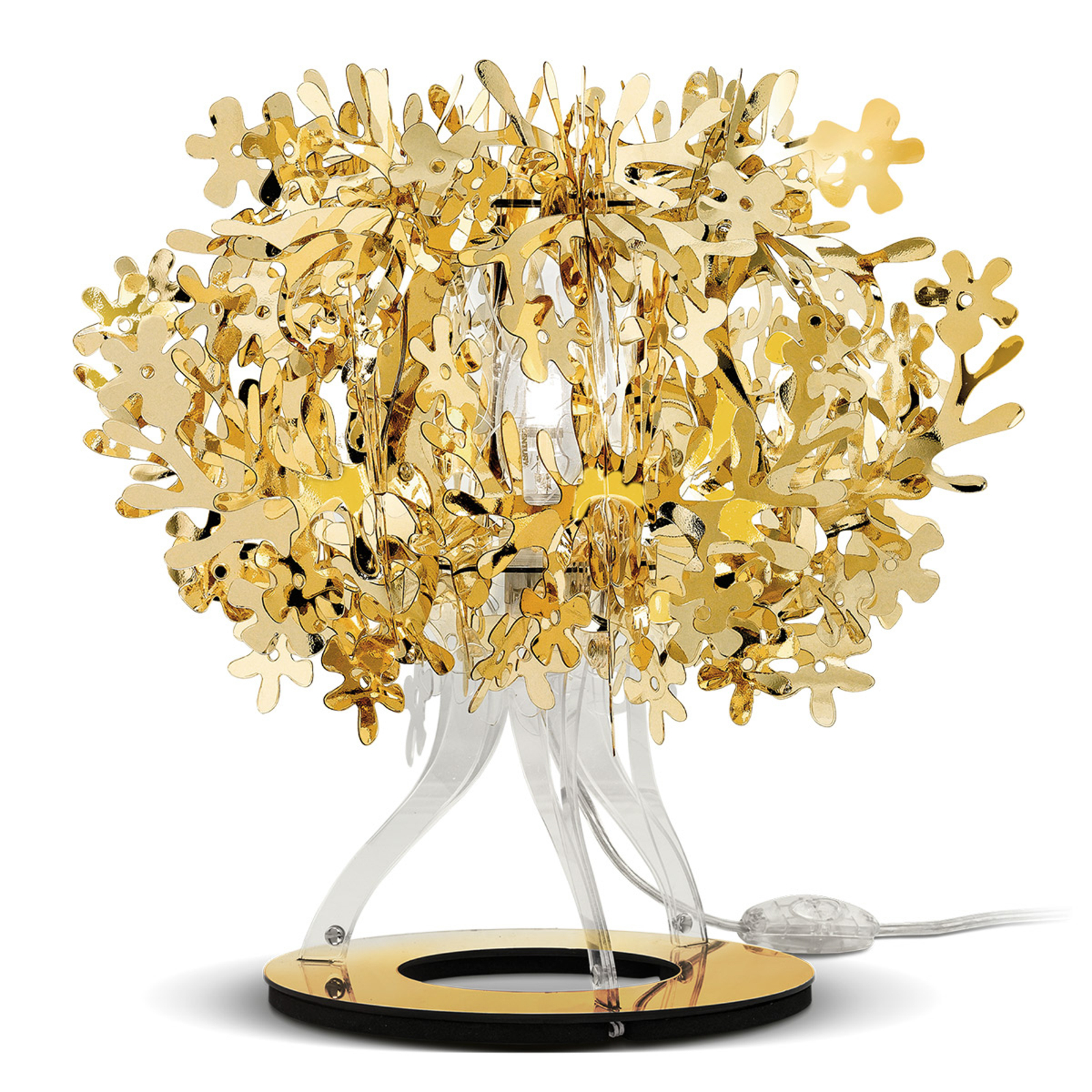 Slamp Fiorellina - lámpara de mesa dorada