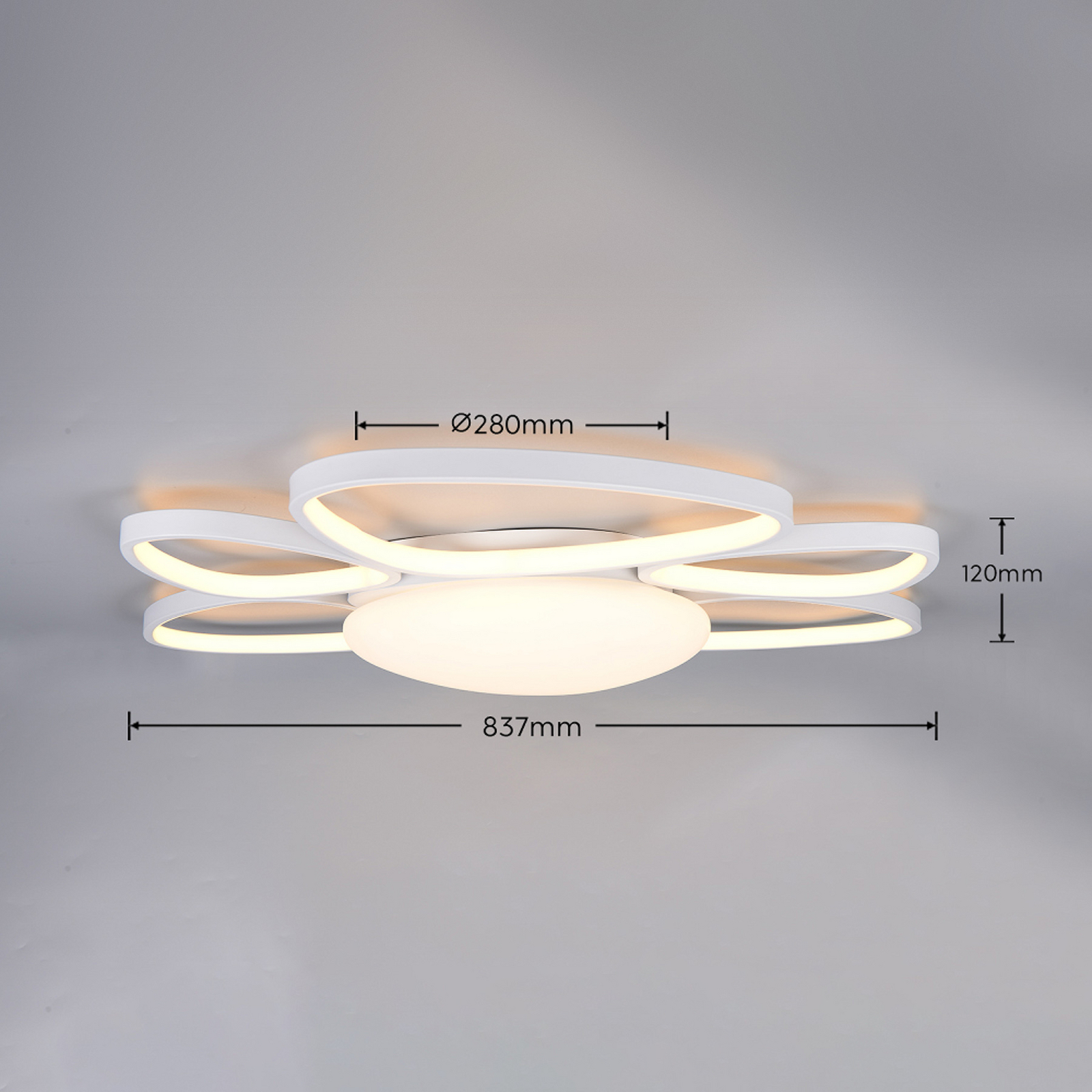 LED plafondlamp Amelio, wit, 85 cm, CCT, afstandsbediening LED plafondlamp Amelio, wit, 85 cm, CCT, afstandsbediening