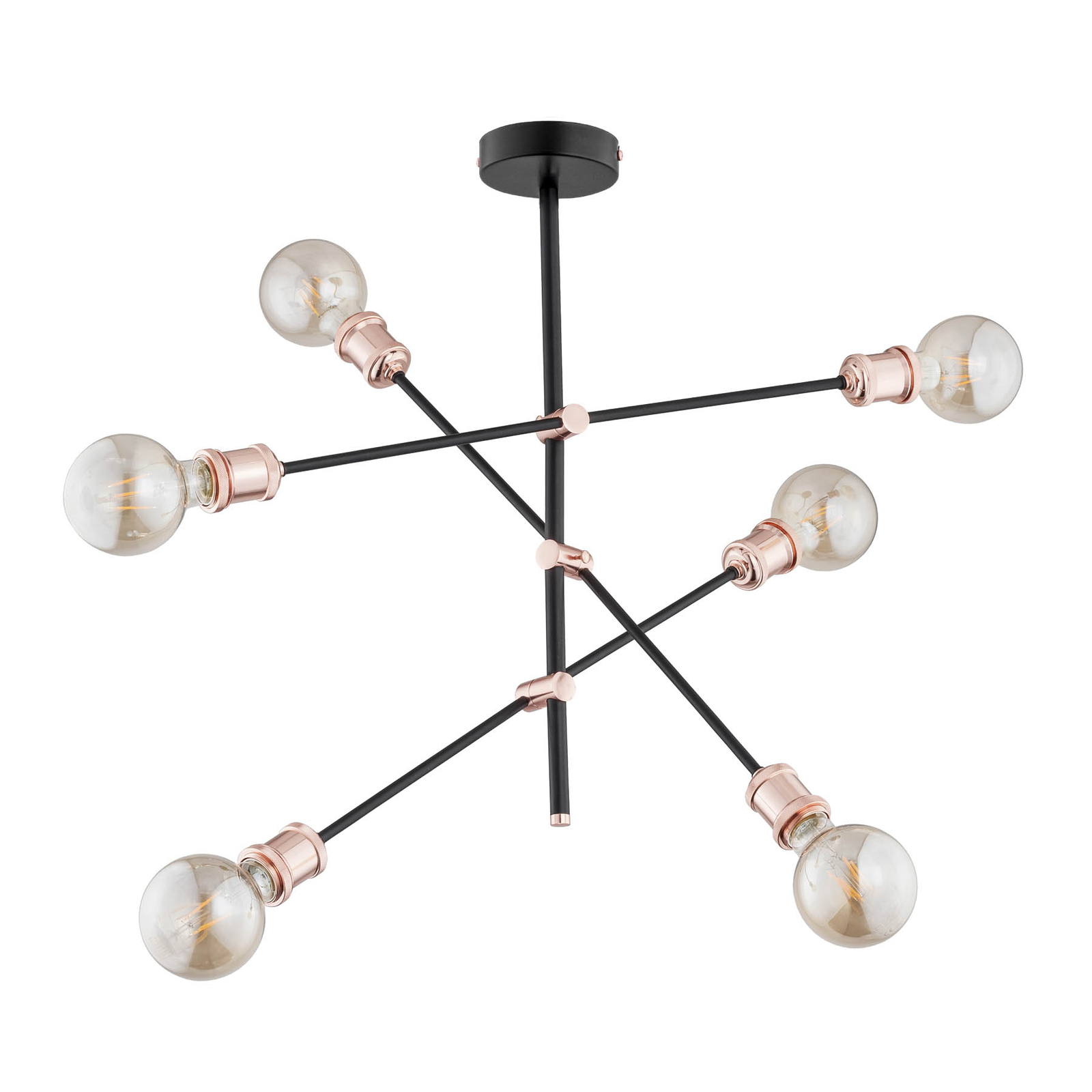Plafón Lotze, 6 luces, Ø 68cm