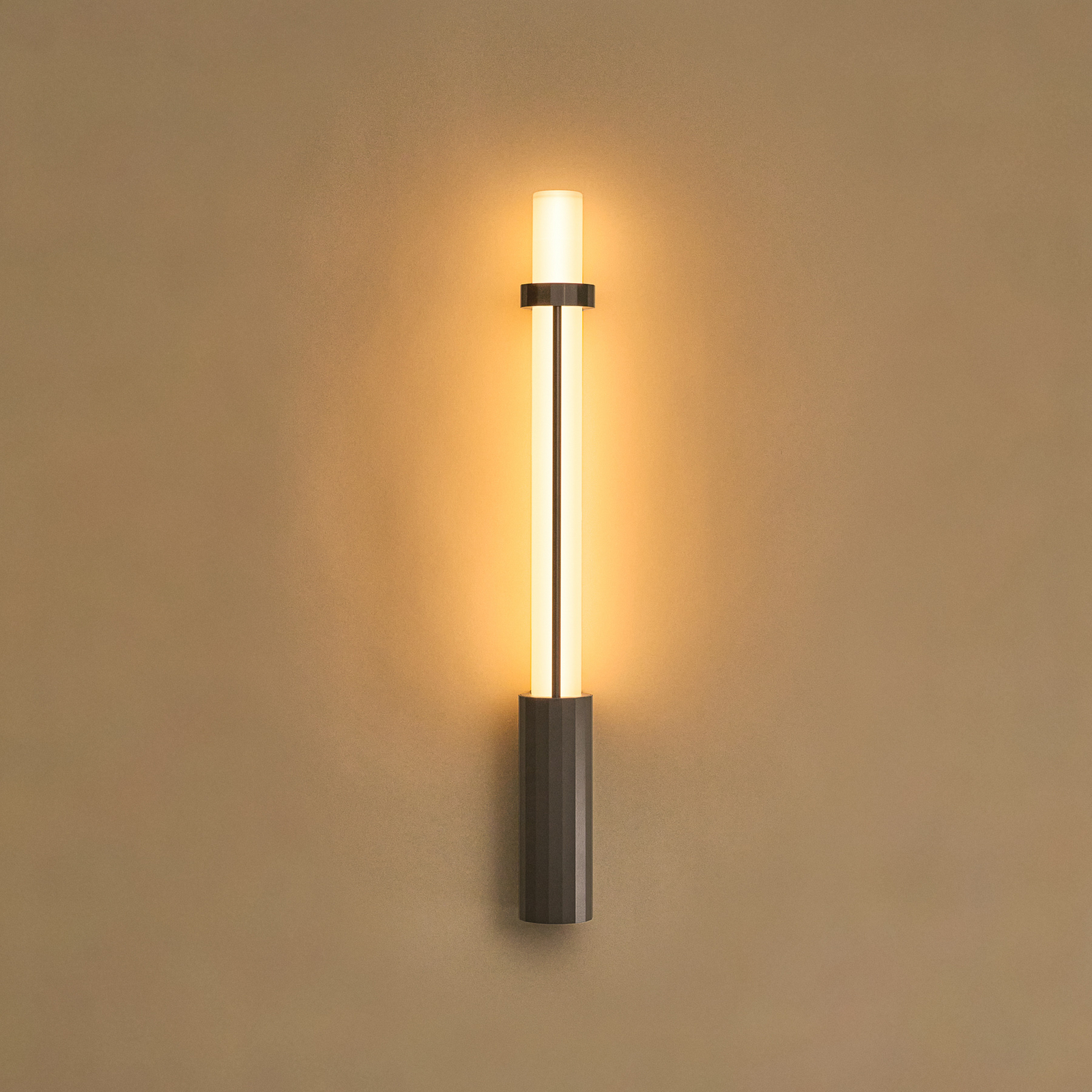 Applique murale LED In Fine, gris foncé, hauteur 65 cm, IP65 - DCW