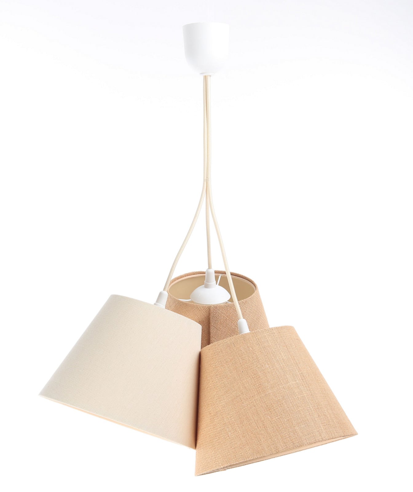 Suspension Boho, 3 lampes, crème/beige, jute Suspension Boho, 3 lampes, crème/beige, jute