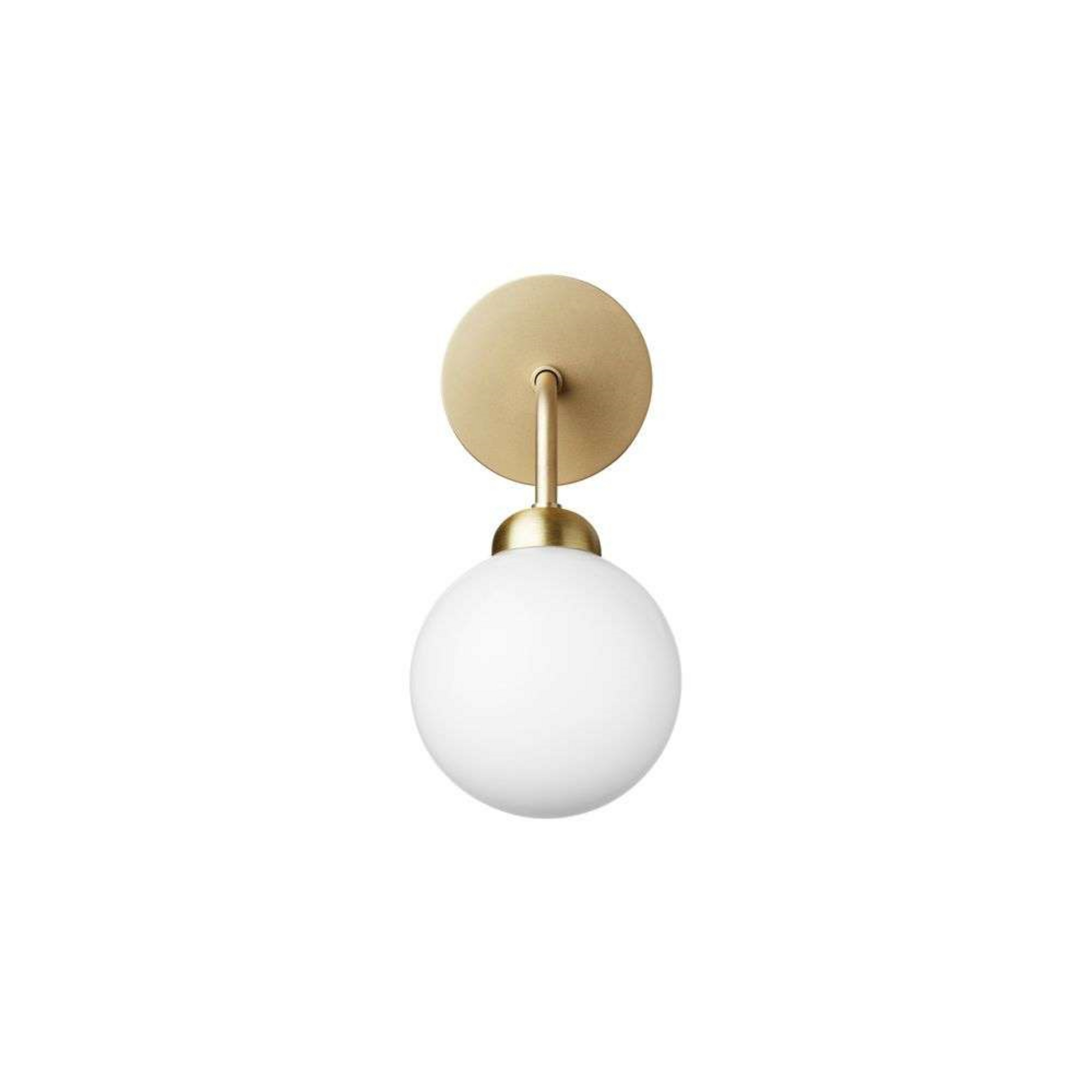Apiales wandlamp, messing/opaal, hoogte 24 cm - Nuura
