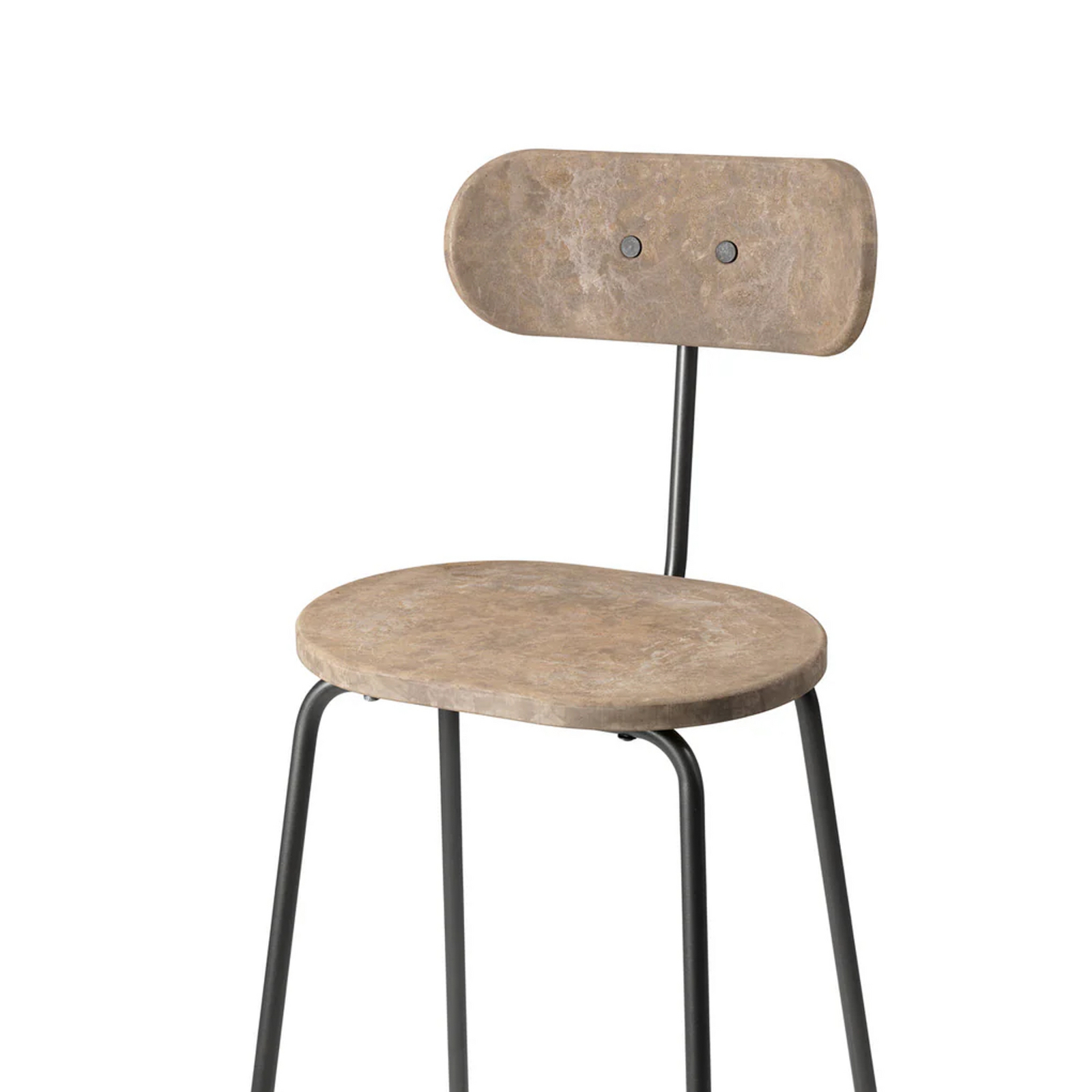 Scaun Earth cu spătar, bej, oțel, înălțime 99 cm - Mater Scaun Earth cu spătar, bej, oțel, înălțime 99 cm - Mater