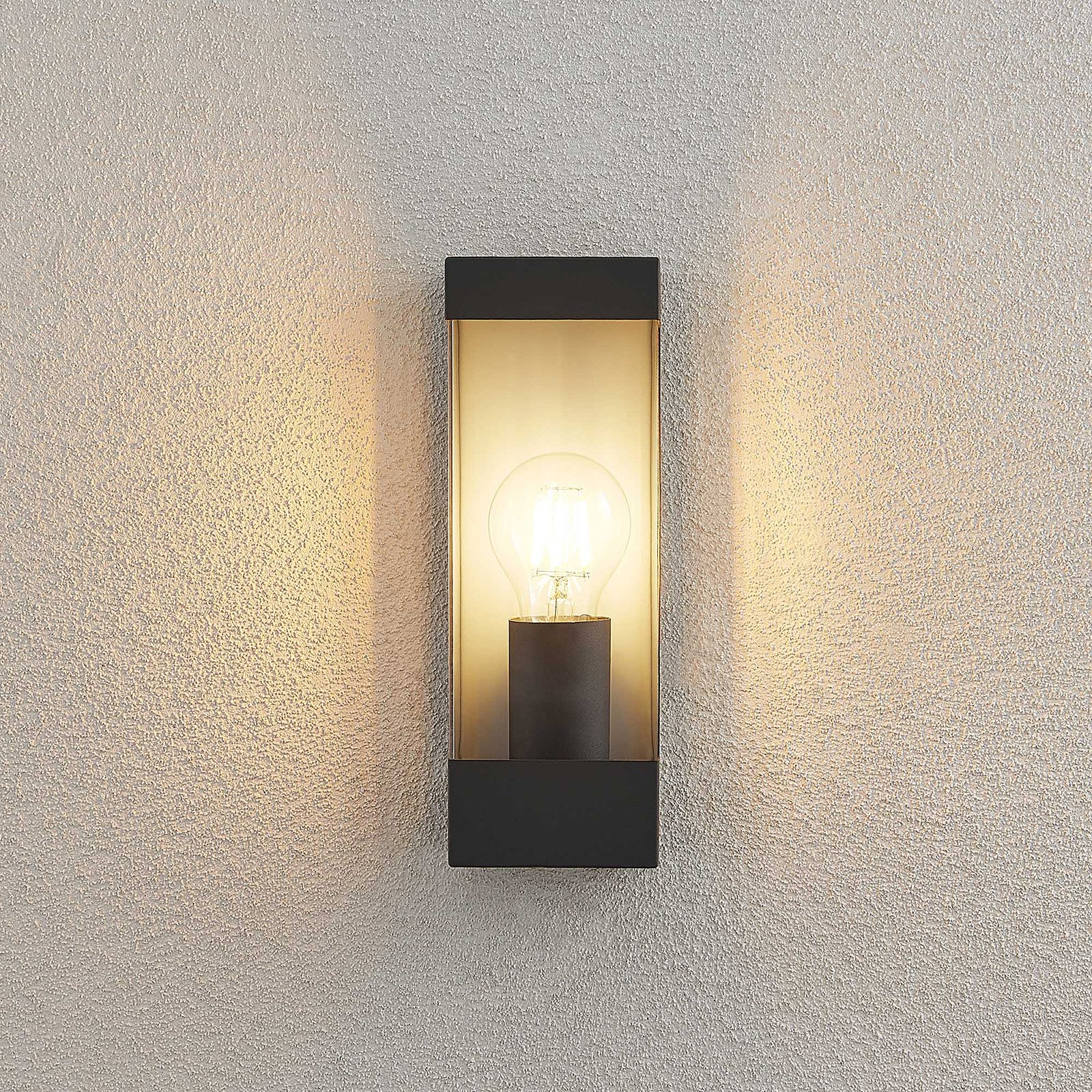 Tilian Aplique Exterior Dark Grey/Clear - Lindby