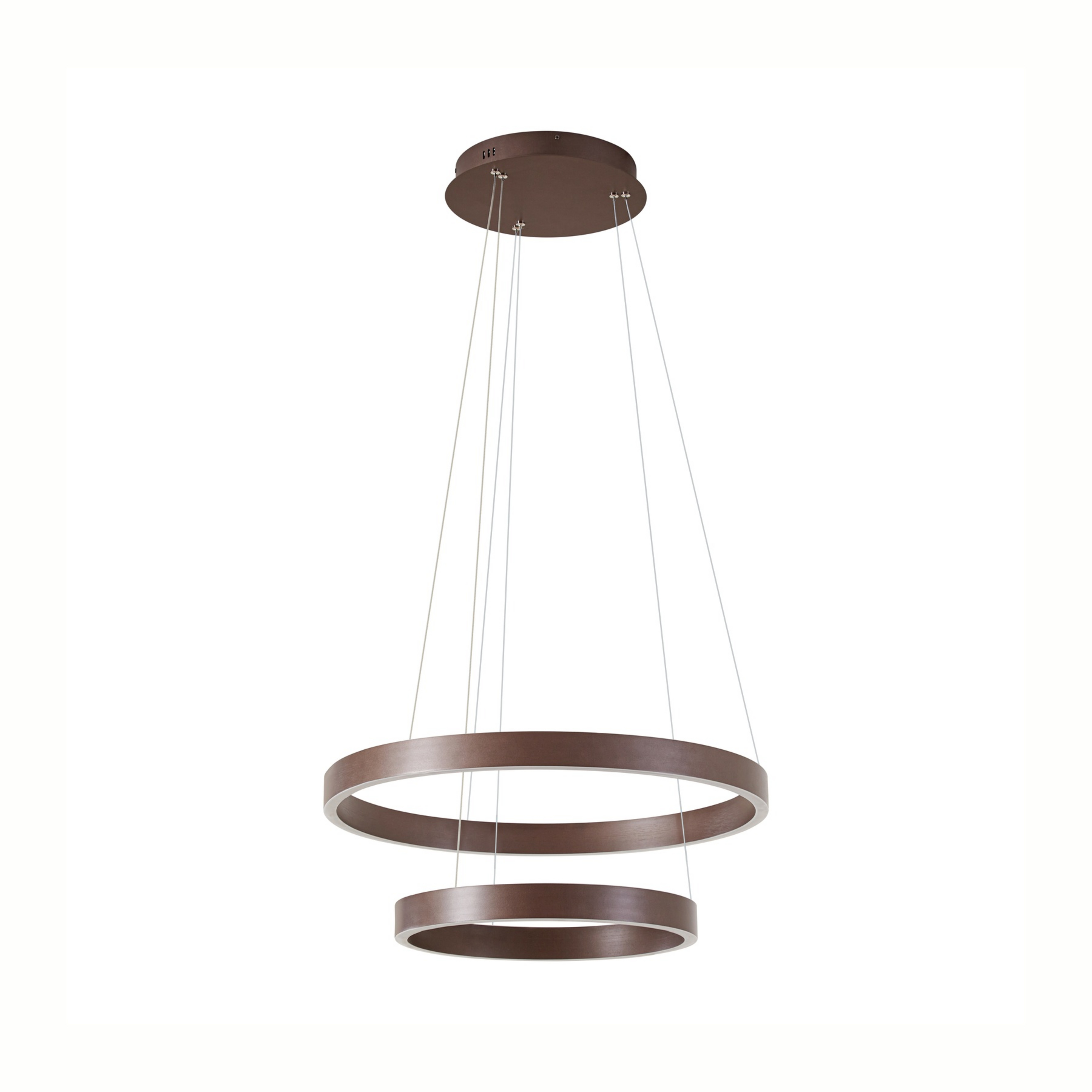 Suspension LED Yonam, marron, Ø 60 cm, CCT - Lucande