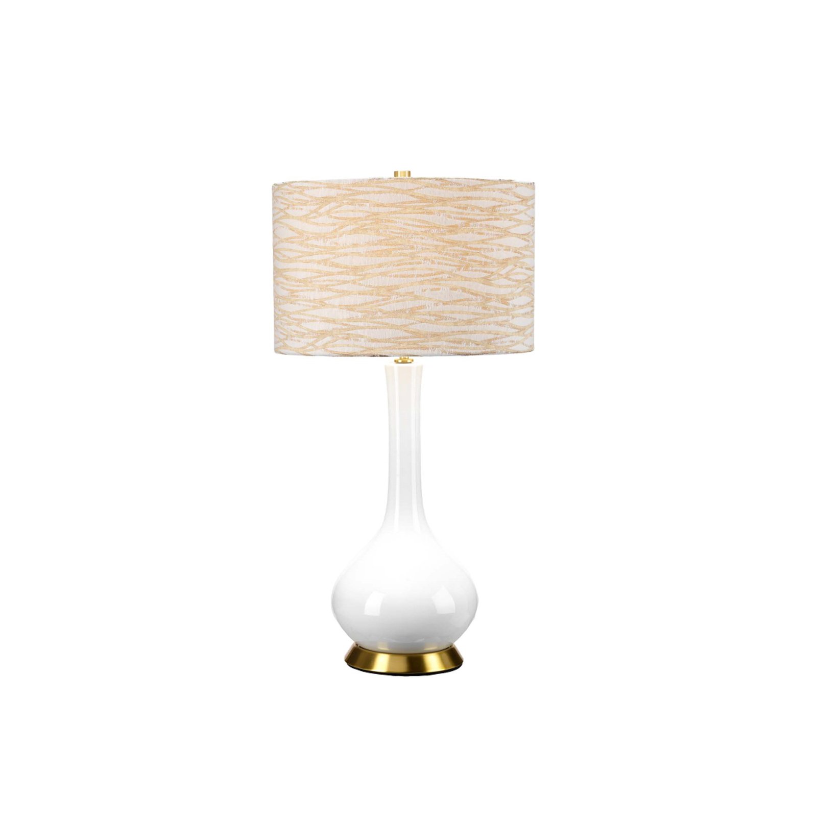 Milo table lamp, brass-white/orange