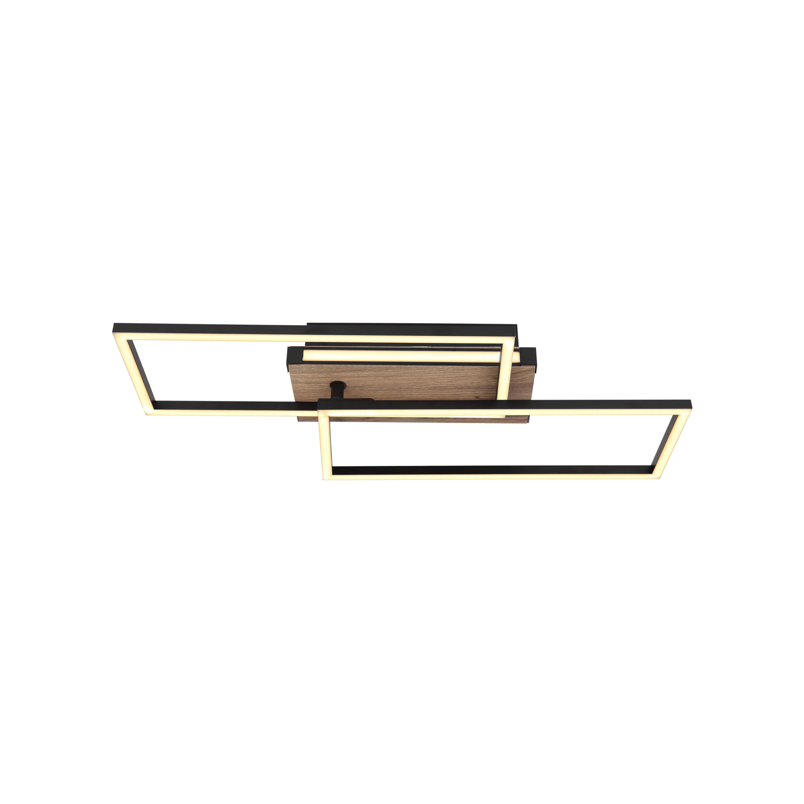 Plafoniera Colli LED, larghezza 52 cm, legno scuro, legno