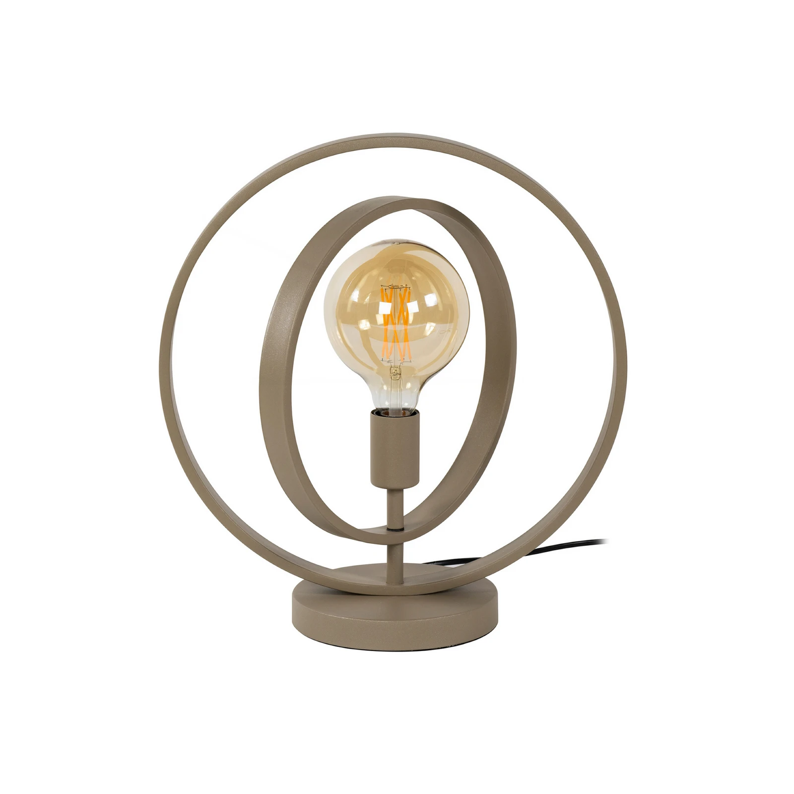 Tafellamp Turn Around, beige, hoogte 43 cm, metaal, E27