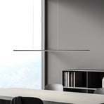 Candeeiro suspenso LED Bopp Baseline 2.0, preta, comprimento 119 cm