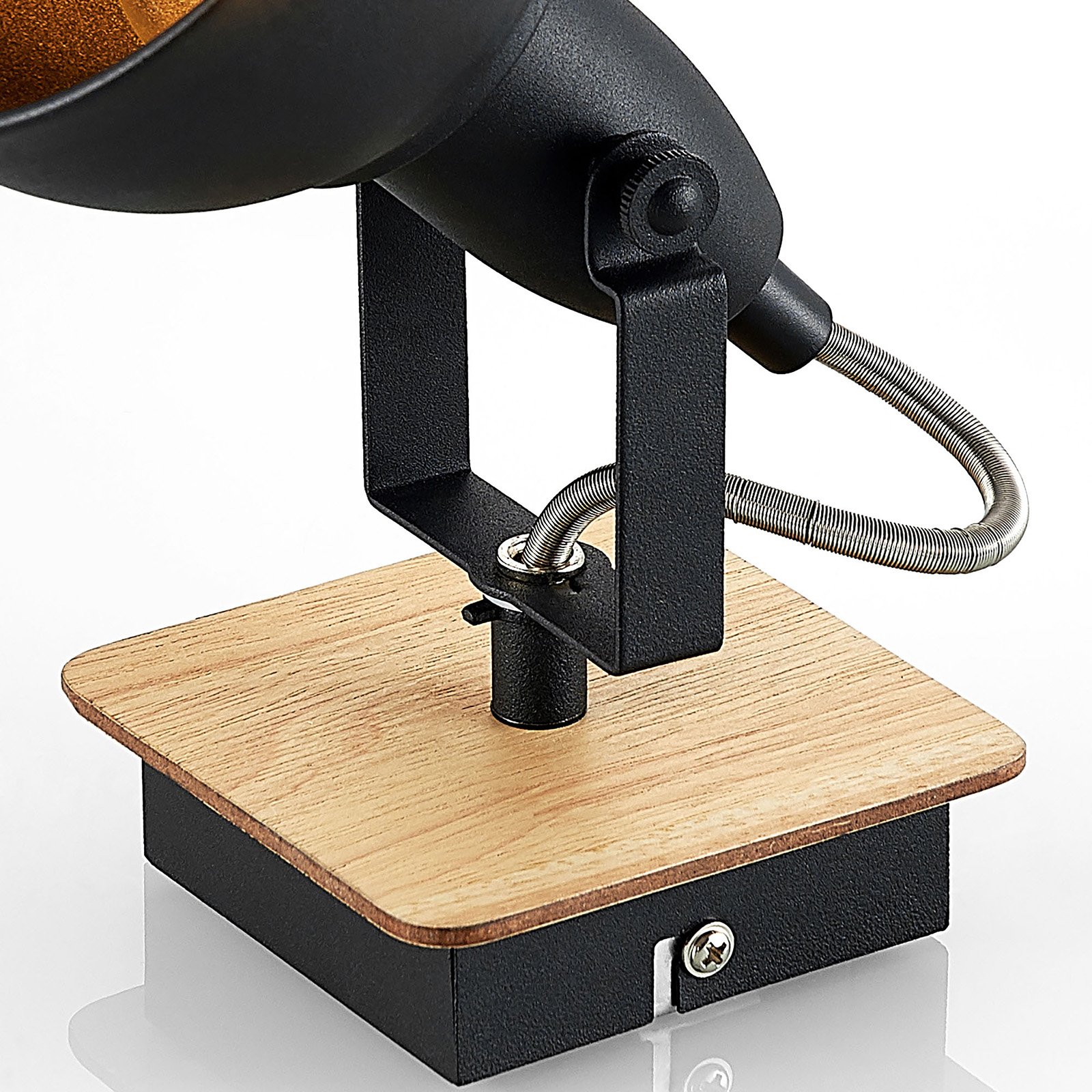 Aylis Applique Murale Black/Wood - Lindby