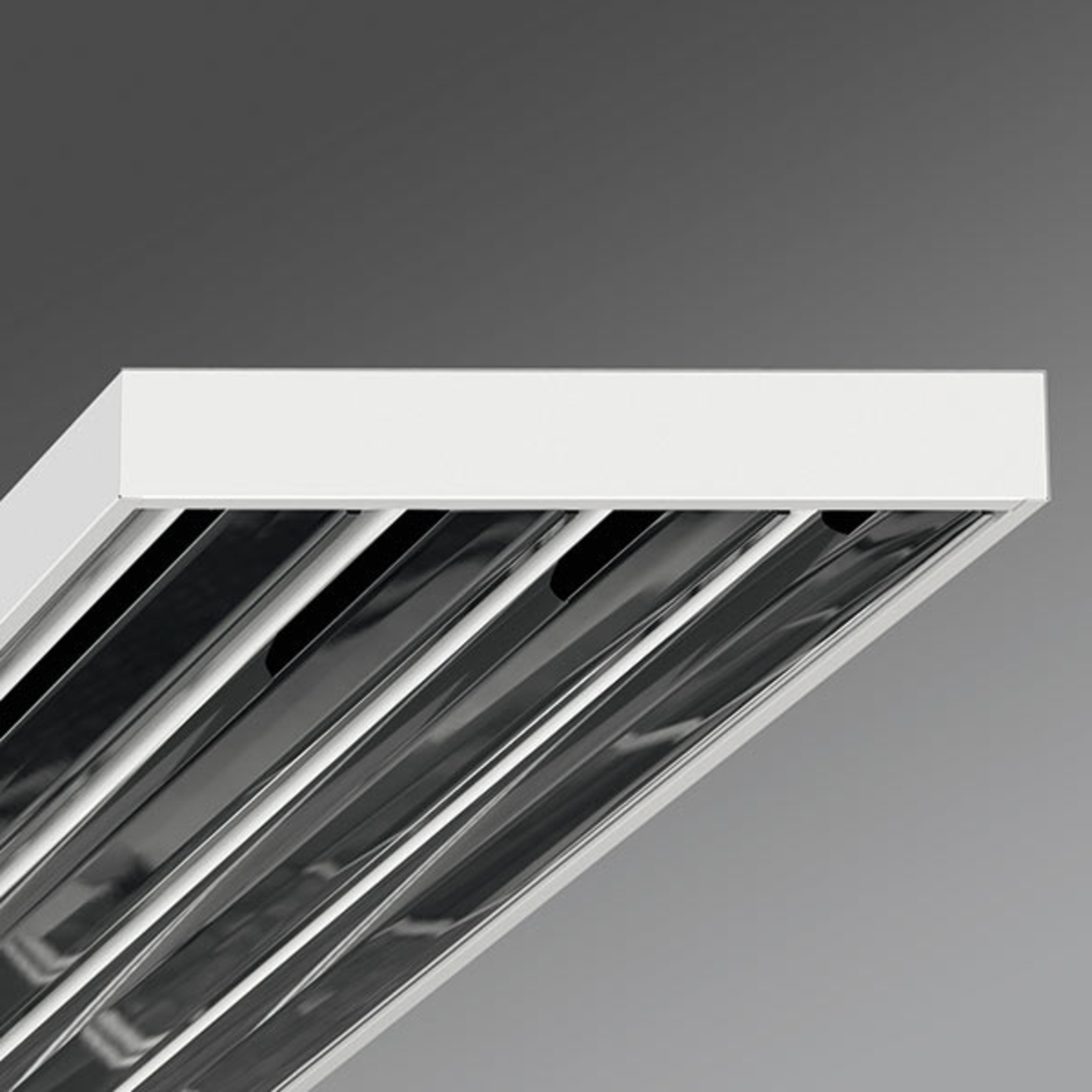 Regiolux Hara-HRHB mirror reflector lamp T5 4 x 35/49W/80W, steel, aluminium, G5, 80 W, energy efficiency: A++, L: 150 cm, W: 50.7 cm, H: 7 cm