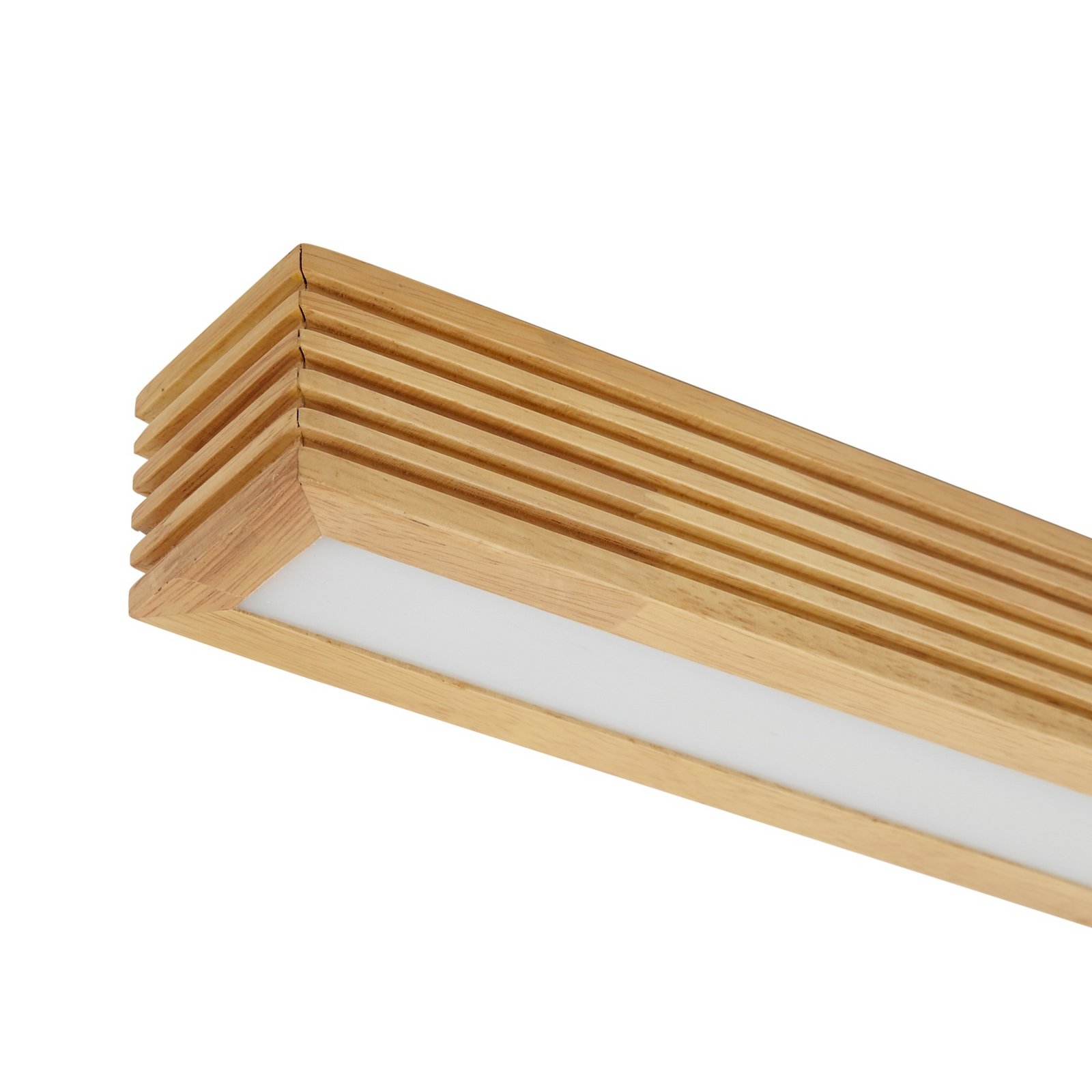 Emara LED stropna svjetiljka, prigušljiva, hrast, svijetlo drvo - Lucande