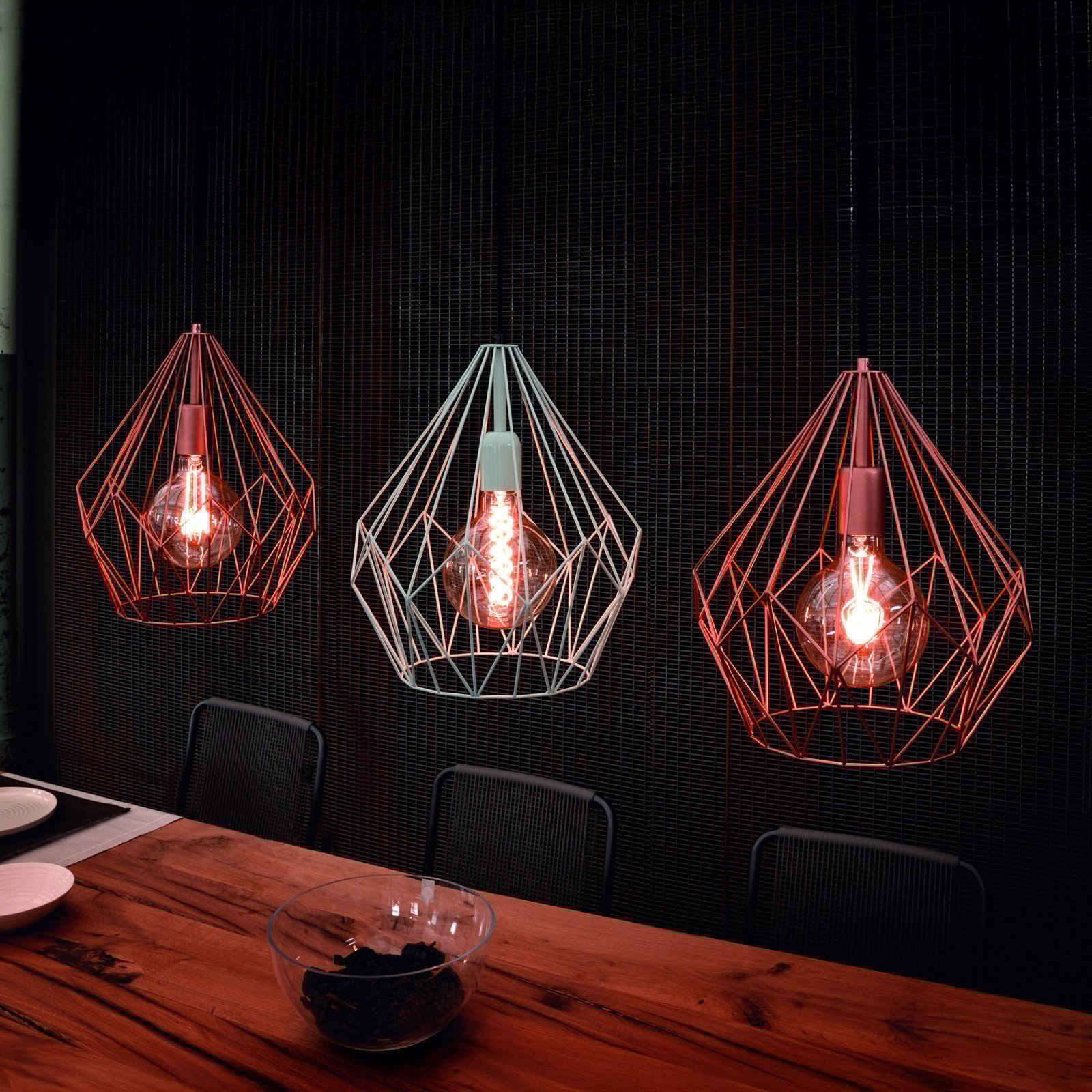 Hanglamp Carlton Vintage-look mintgroen