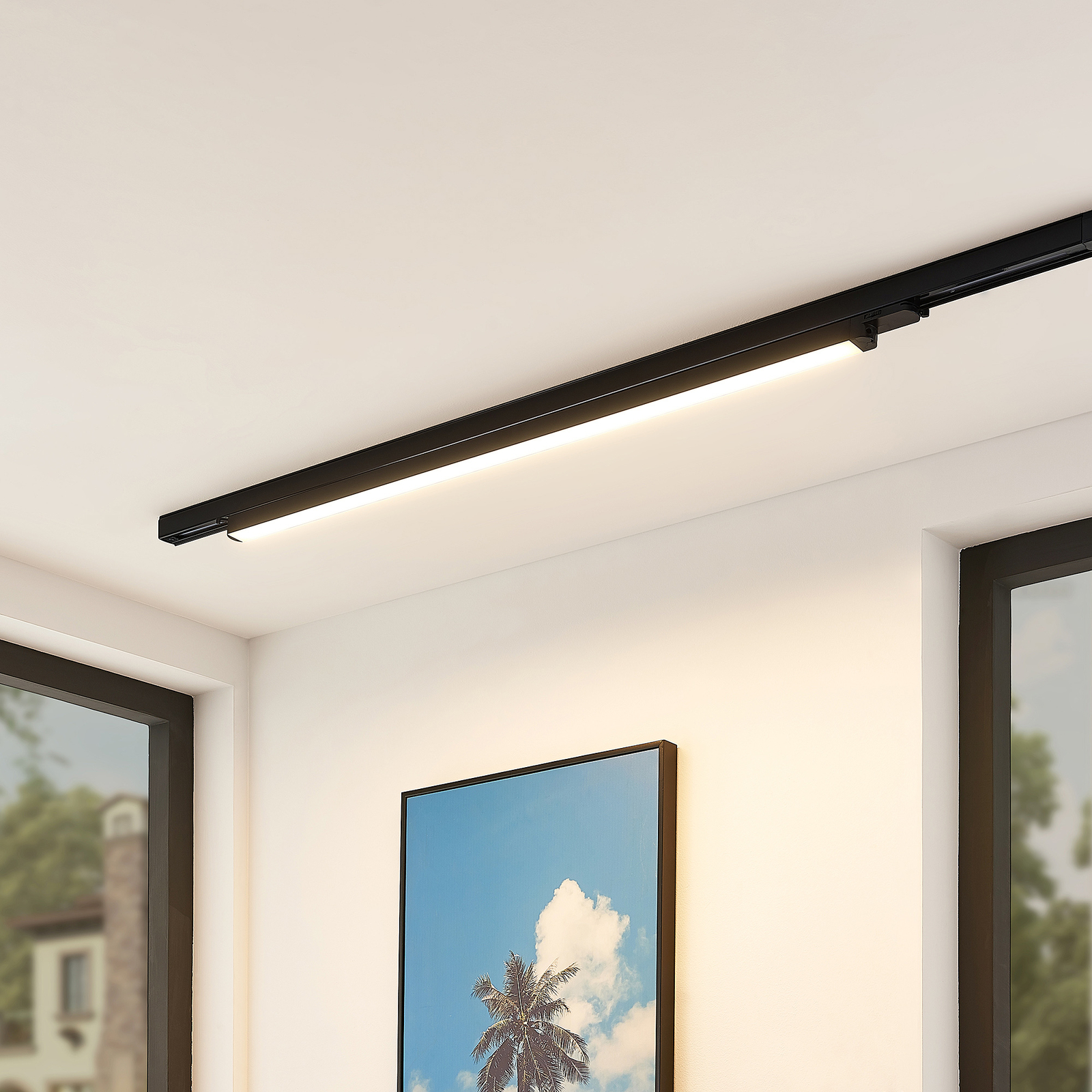Arcchio Harlow LED-Schienenleuchte schwarz 109 cm