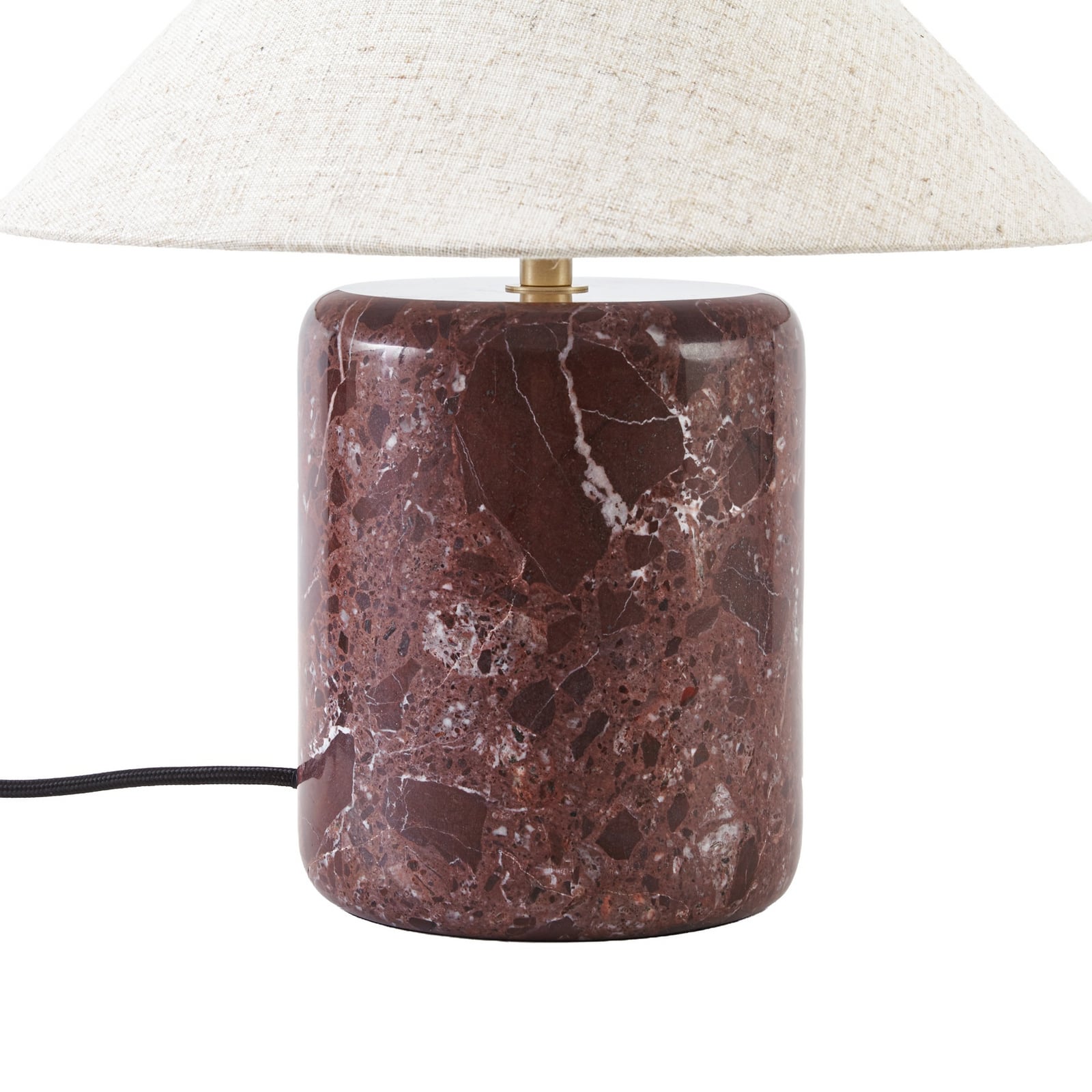Elodie table lamp, height 32 cm, red/white, marble – NOLA Elodie table lamp, height 32 cm, red/white, marble – NOLA