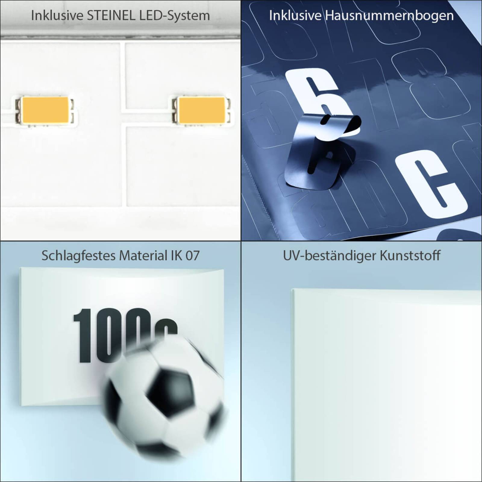 STEINEL L 1 N LED kinkiet z numerem domu IP54