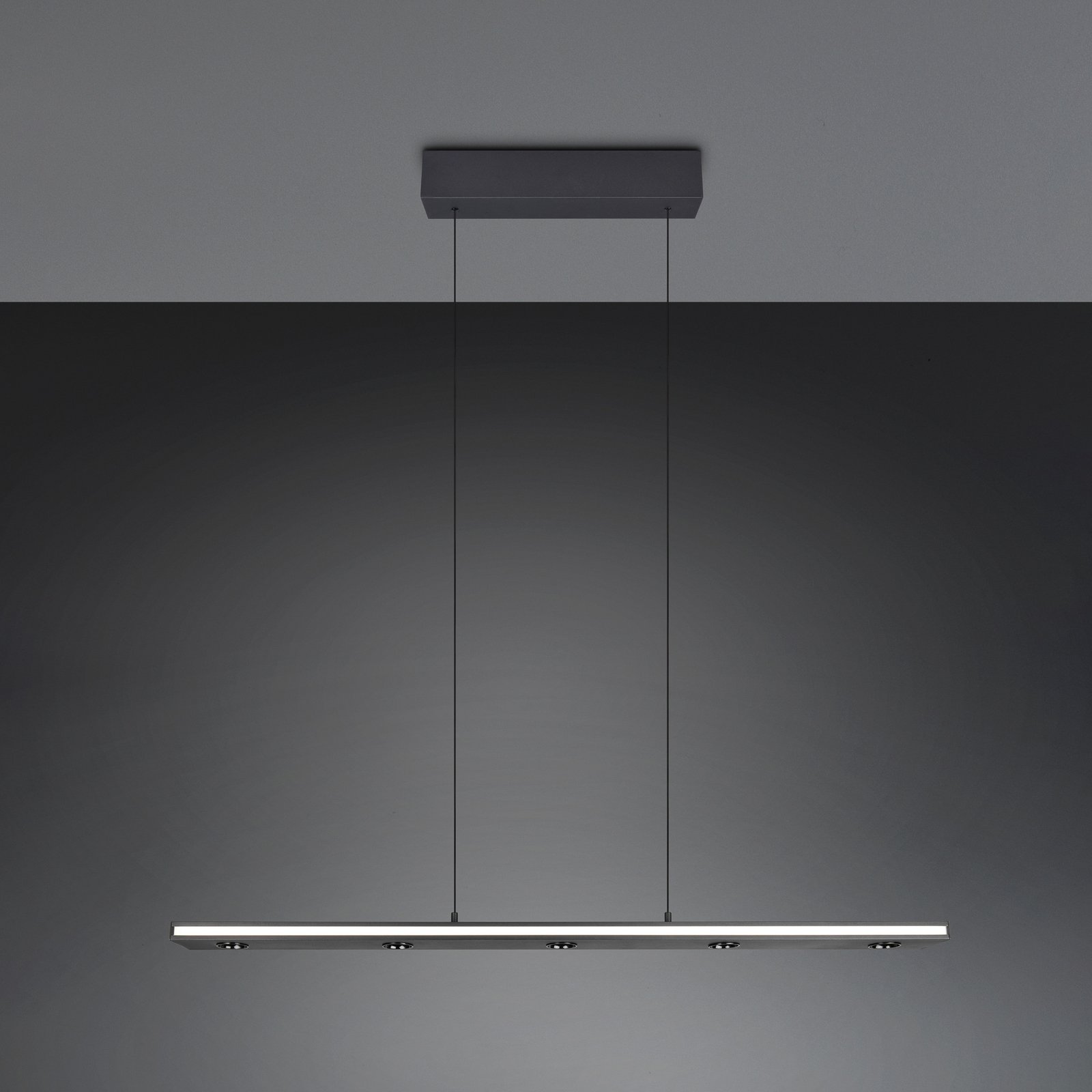 LED-Hängelampe Graham, schwarz, Metall, up/down, CCT, Dimmer