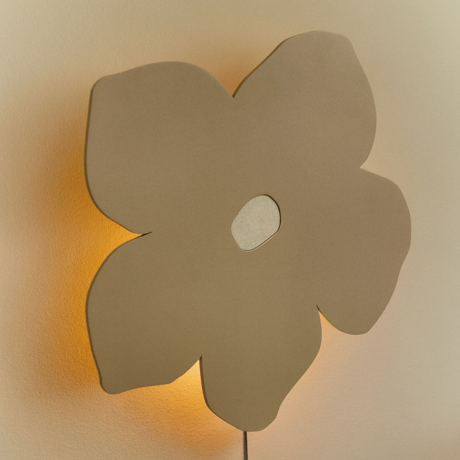 Poesie LED-Wandleuchte, hell beige, Ø 37 cm - ferm LIVING