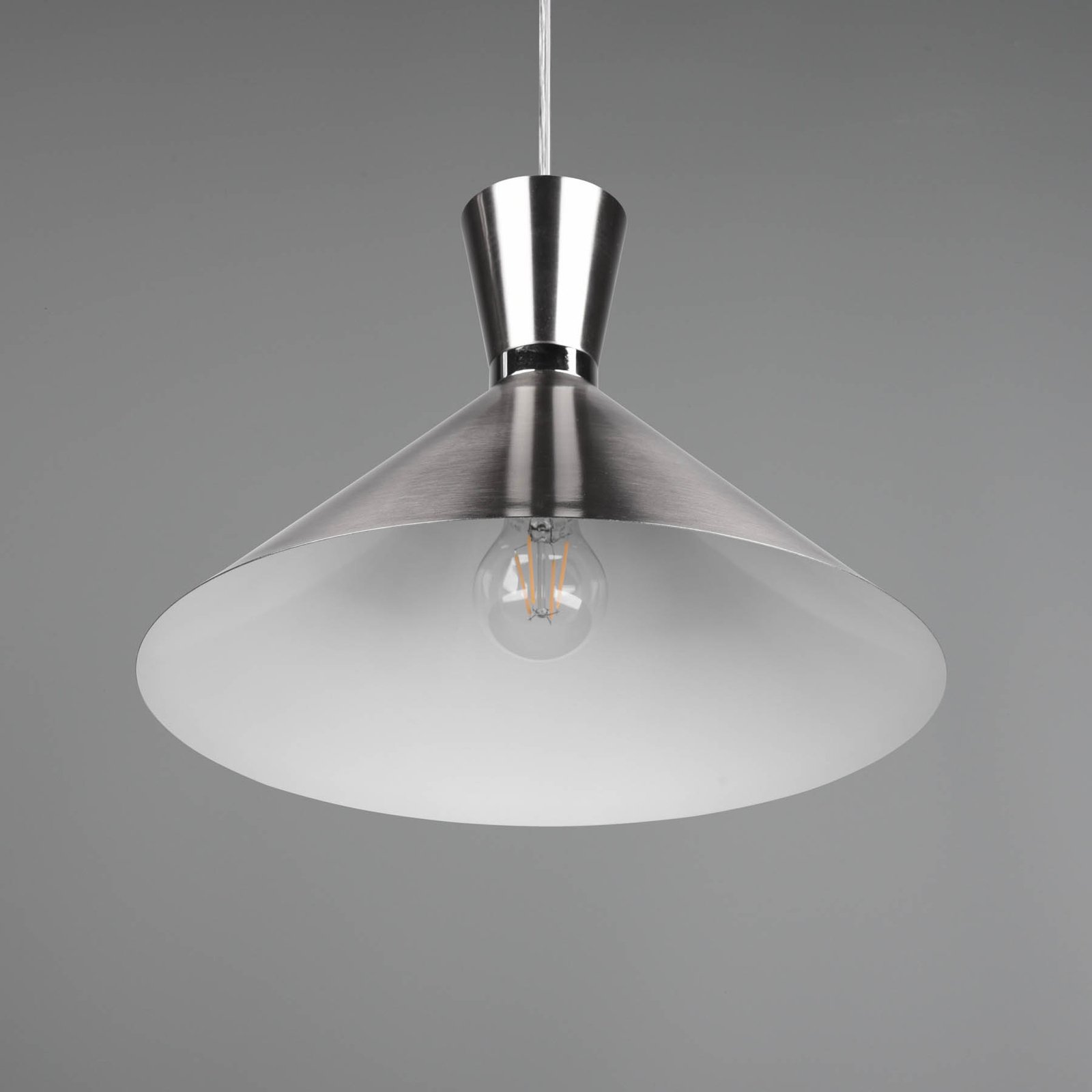 Enzo pendant light, one-bulb, Ø 35 cm, nickel