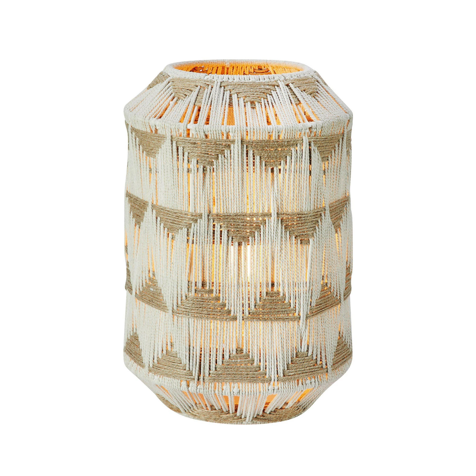 Ano bordlampe, høyde 35 cm, tekstil, beige/brun