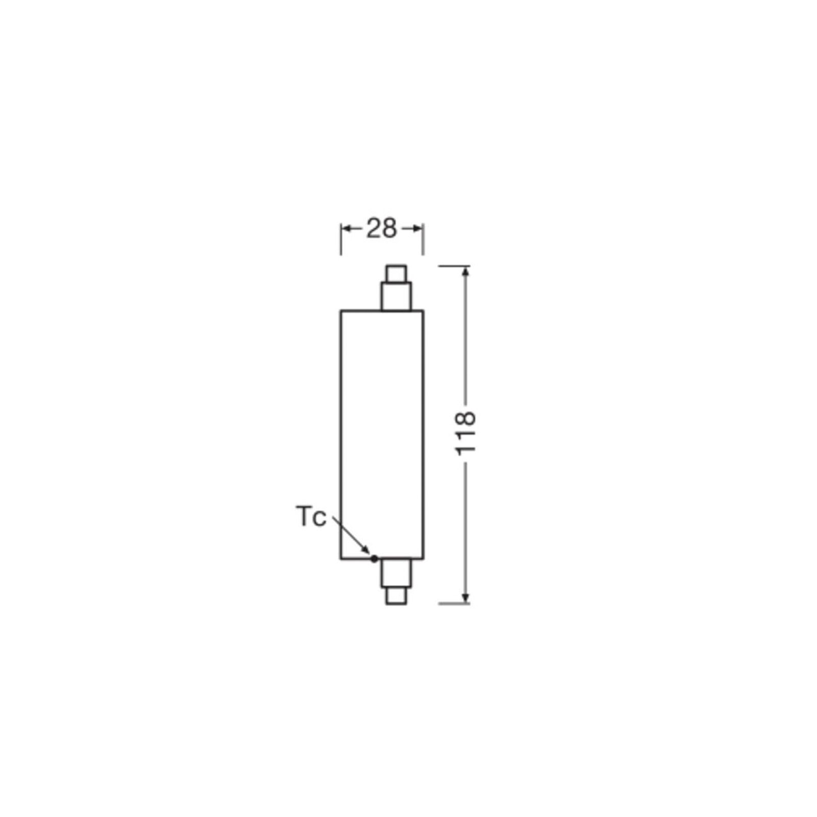 OSRAM bombilla tubular LED R7s 20W tubo 3.000K 300º