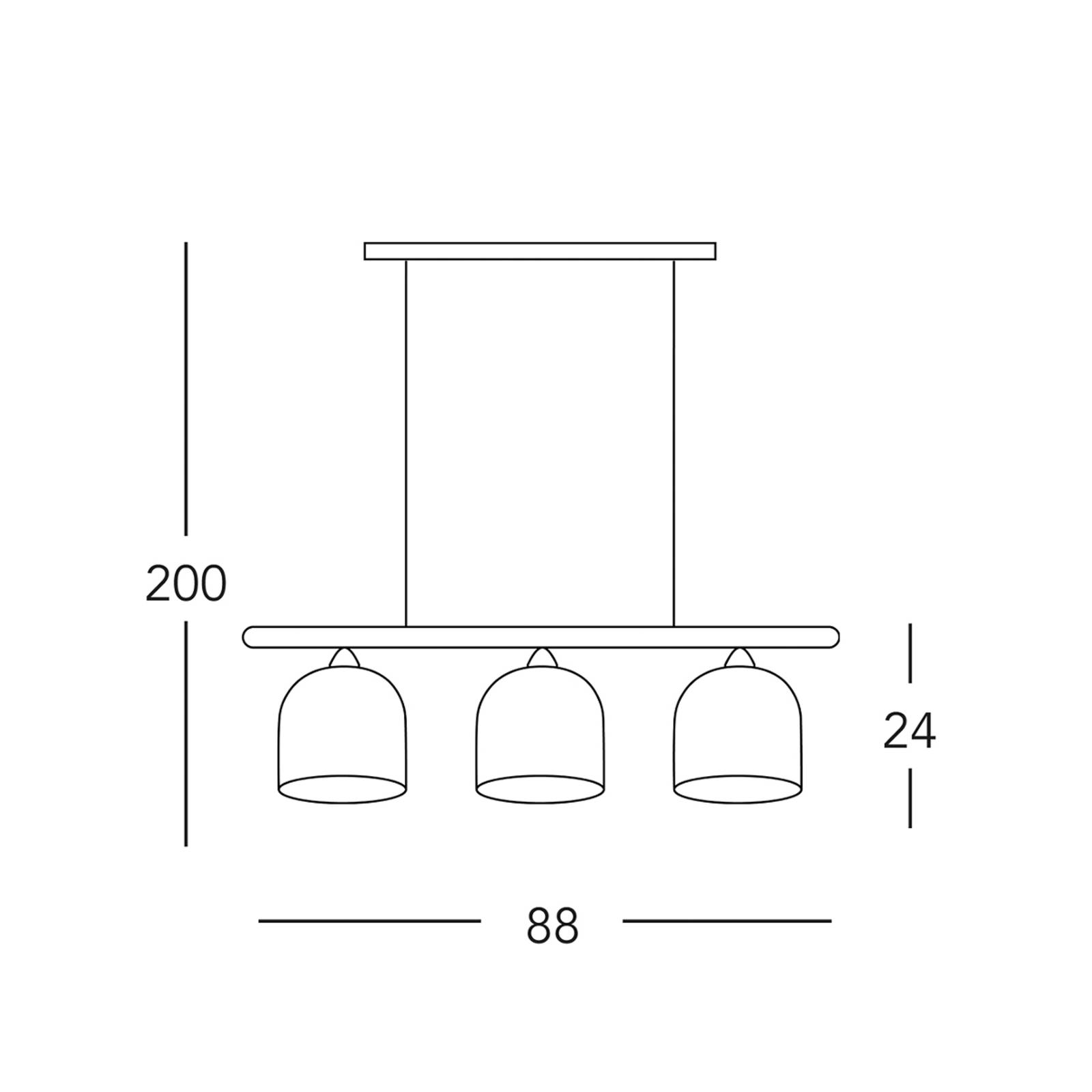 Lampa wisząca Kolarz Chalet, kolor biały/jeleń złoty Długość 88 cm