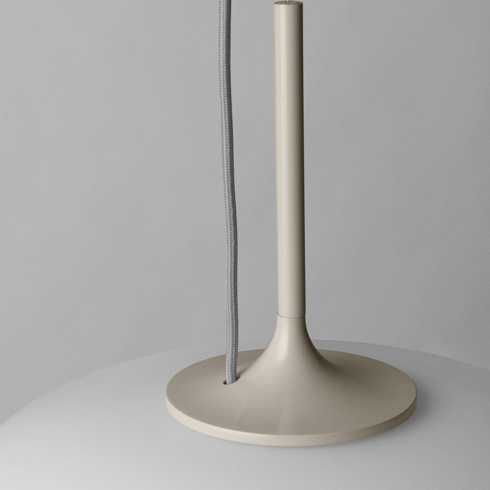 GUBI Stemlite hanging light, grey, for Living / Dining Room, glass, metal, E27, 75 W, energy efficiency: A++, H: 36.5 cm