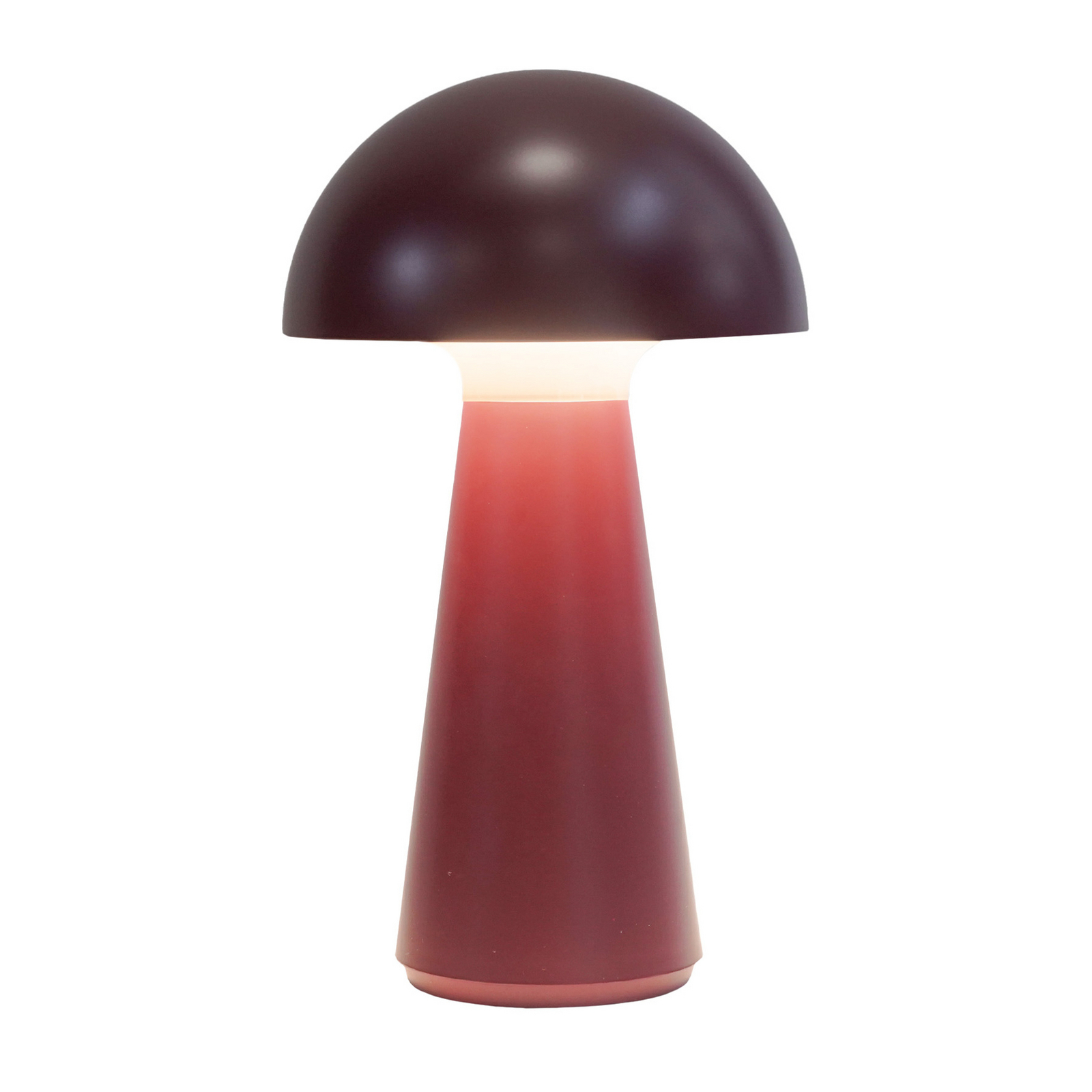 LED stolní lampa na baterie Sam, bordó, plast, výška 28 cm, IP54